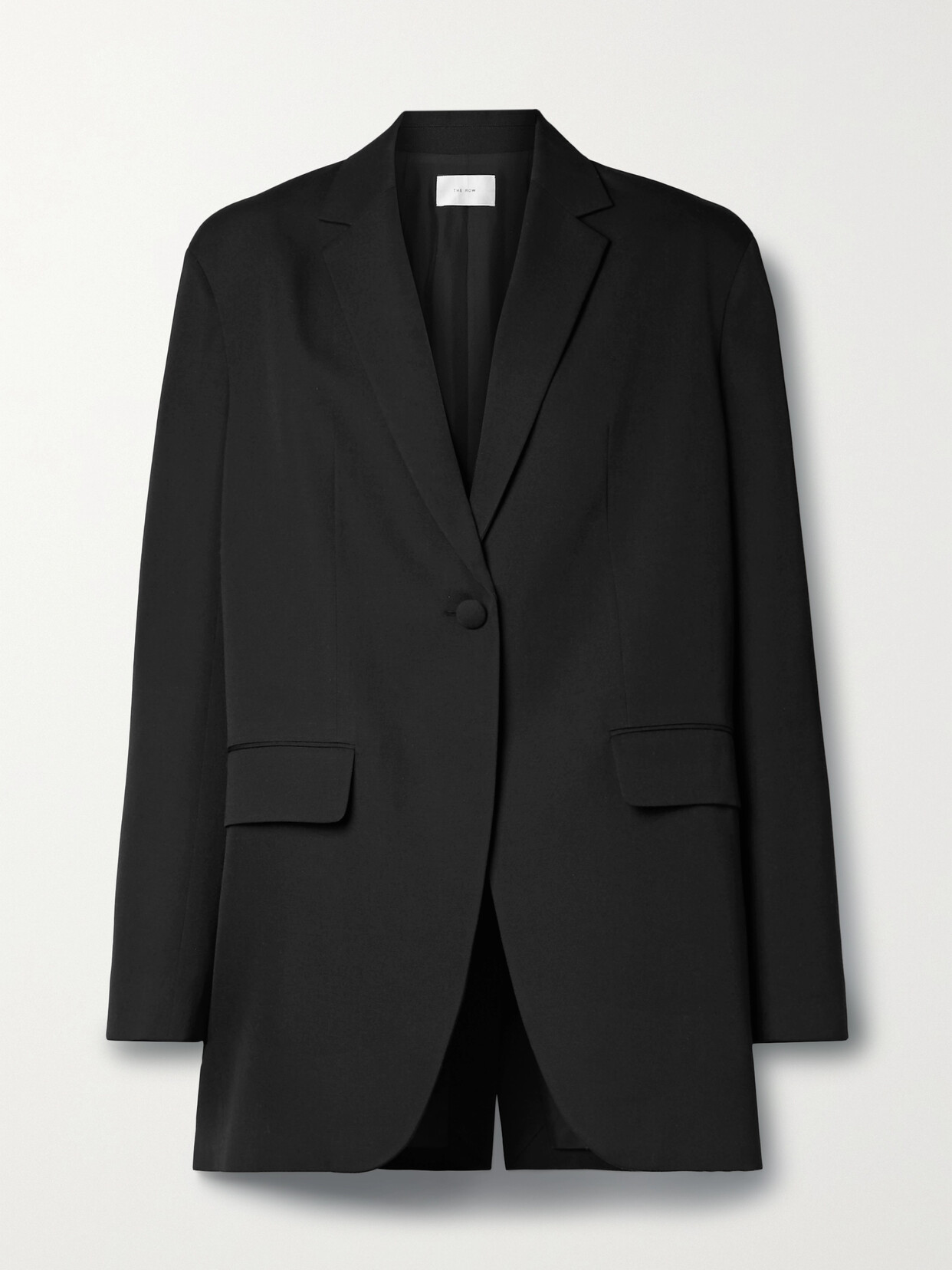 The Row Obine Oversized Grain De Poudre Wool Blazer In Black