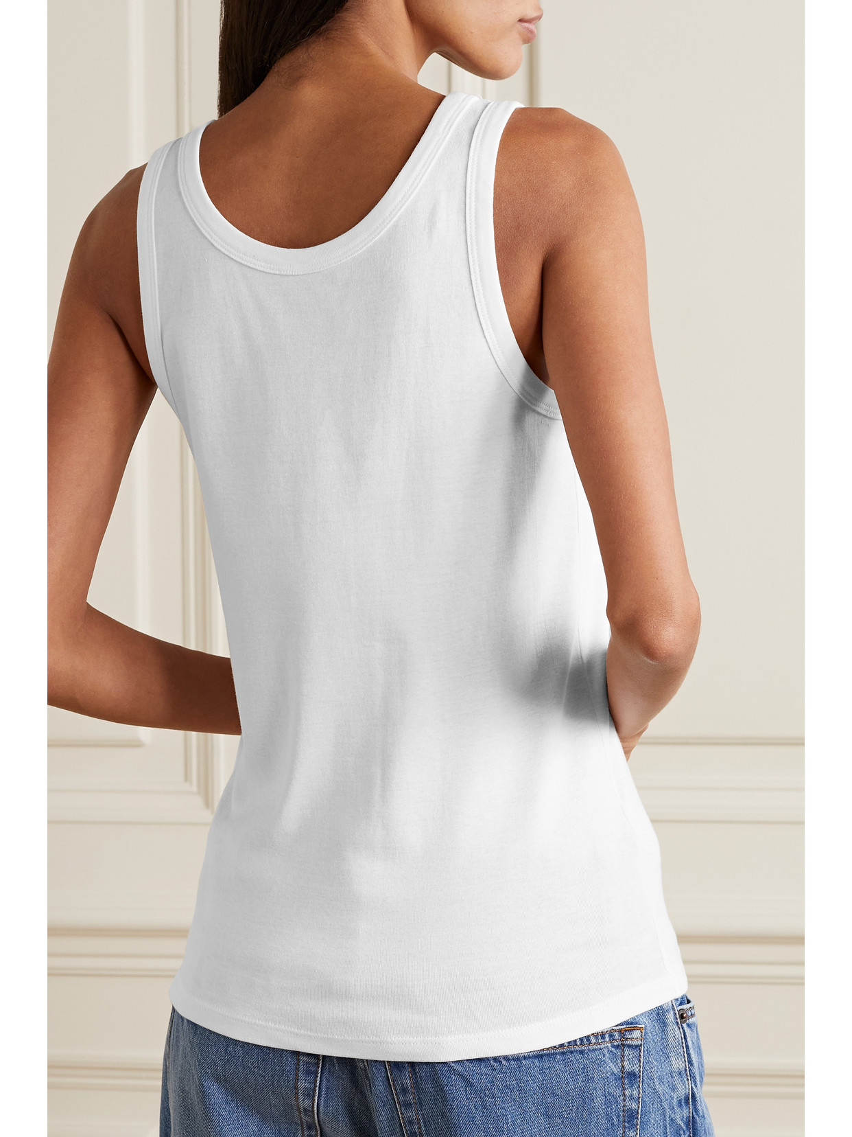 Shop The Row Essentials Frankie Organic Cotton-jersey Tank In White