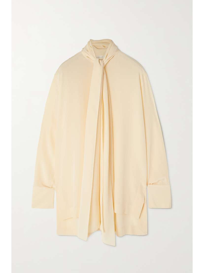 The Row — Peony tie-detailed silk blouse