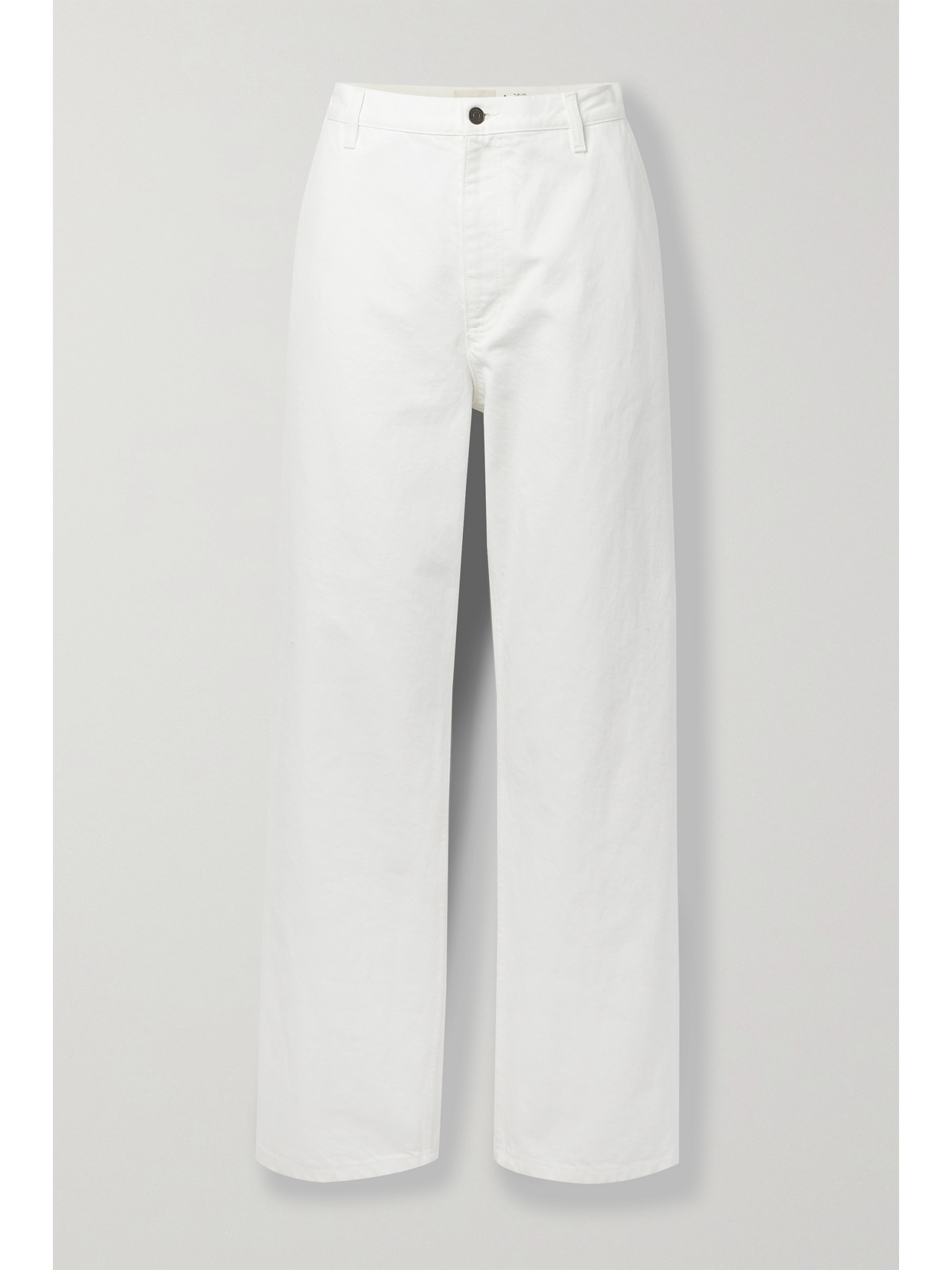 The Row Louie Low-rise Wide-leg Jeans In White