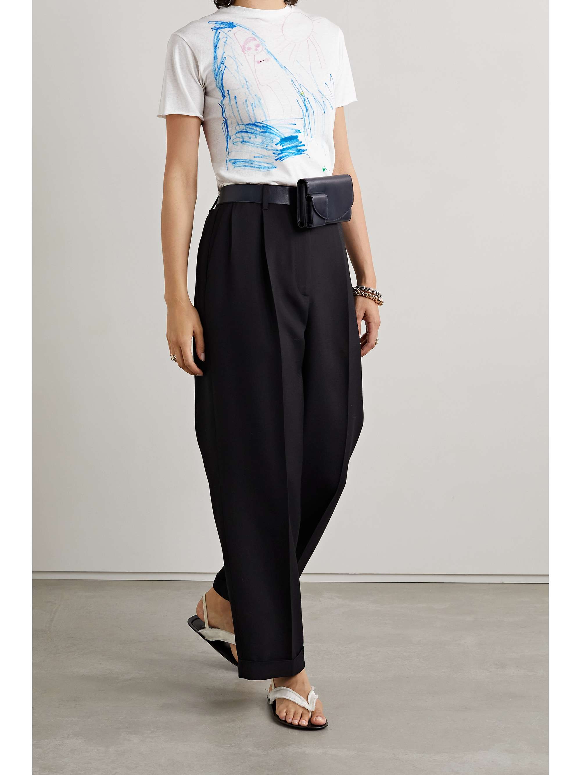 THE ROW T-shirt en jersey de coton biologique imprimé Alasdair