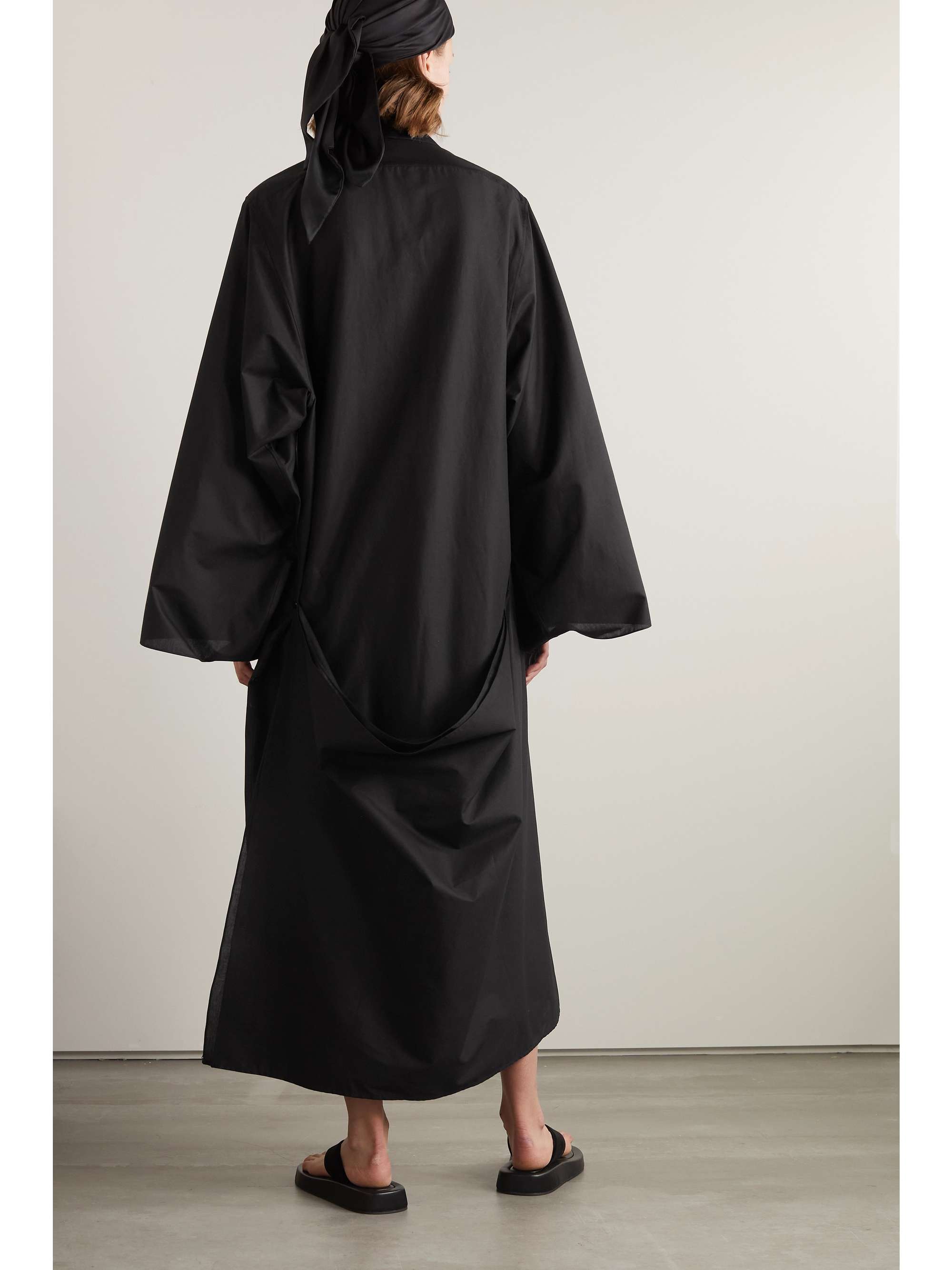 THE ROW Numa asymmetric wrap-effect cotton-poplin dress