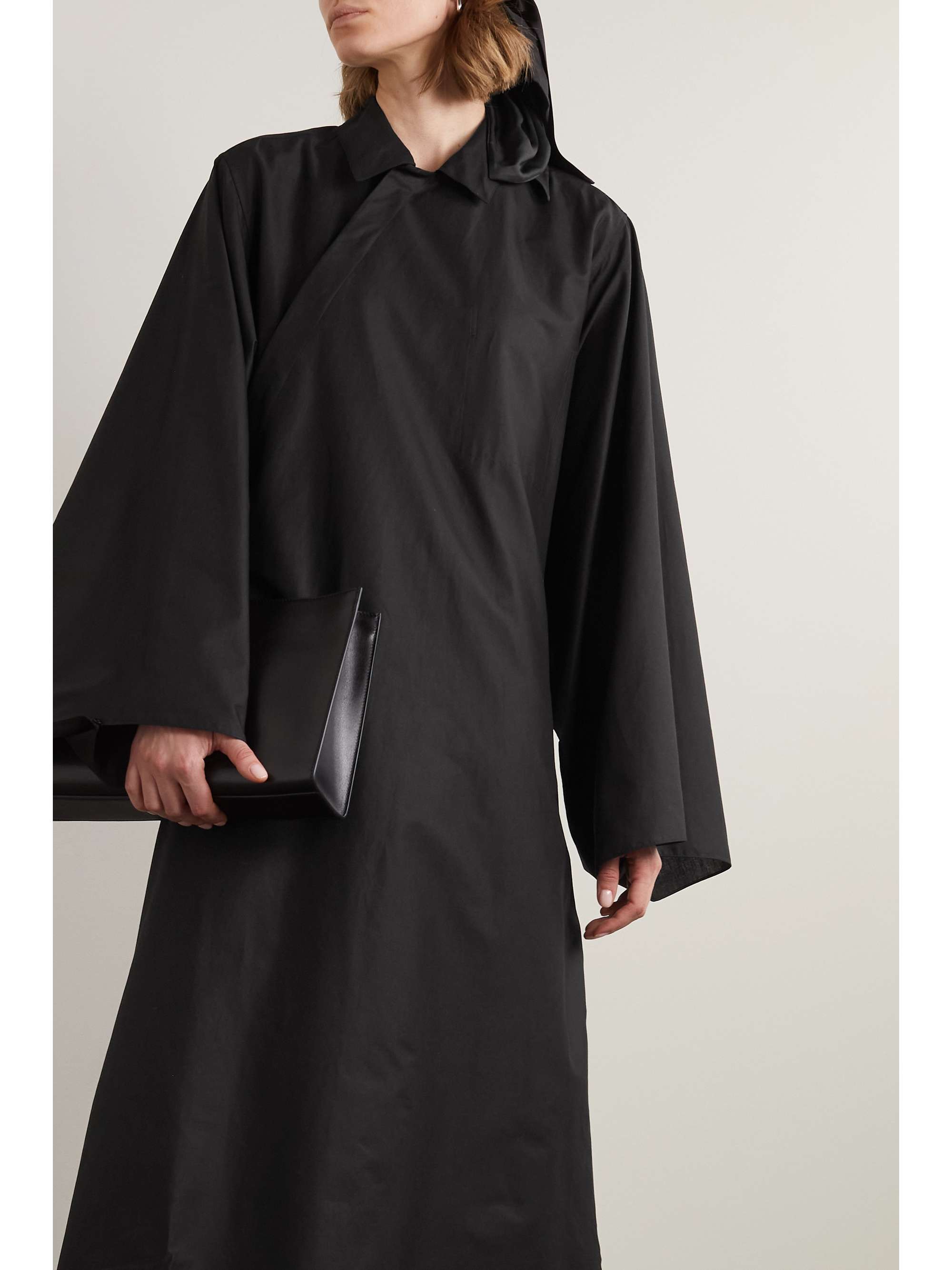THE ROW Numa asymmetric wrap-effect cotton-poplin dress