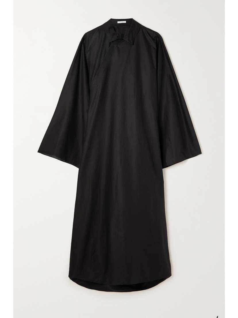 The Row Numa Asymmetric Wrap-effect Cotton-poplin Dress