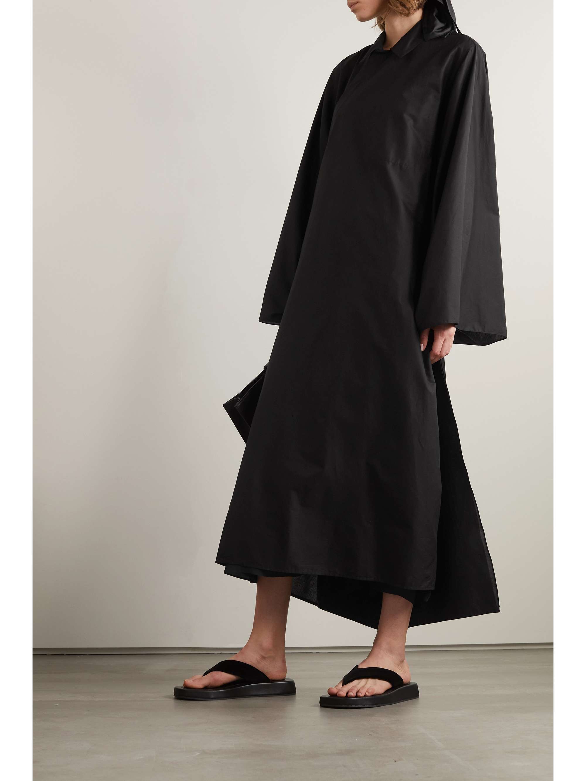 THE ROW Numa asymmetric wrap-effect cotton-poplin dress