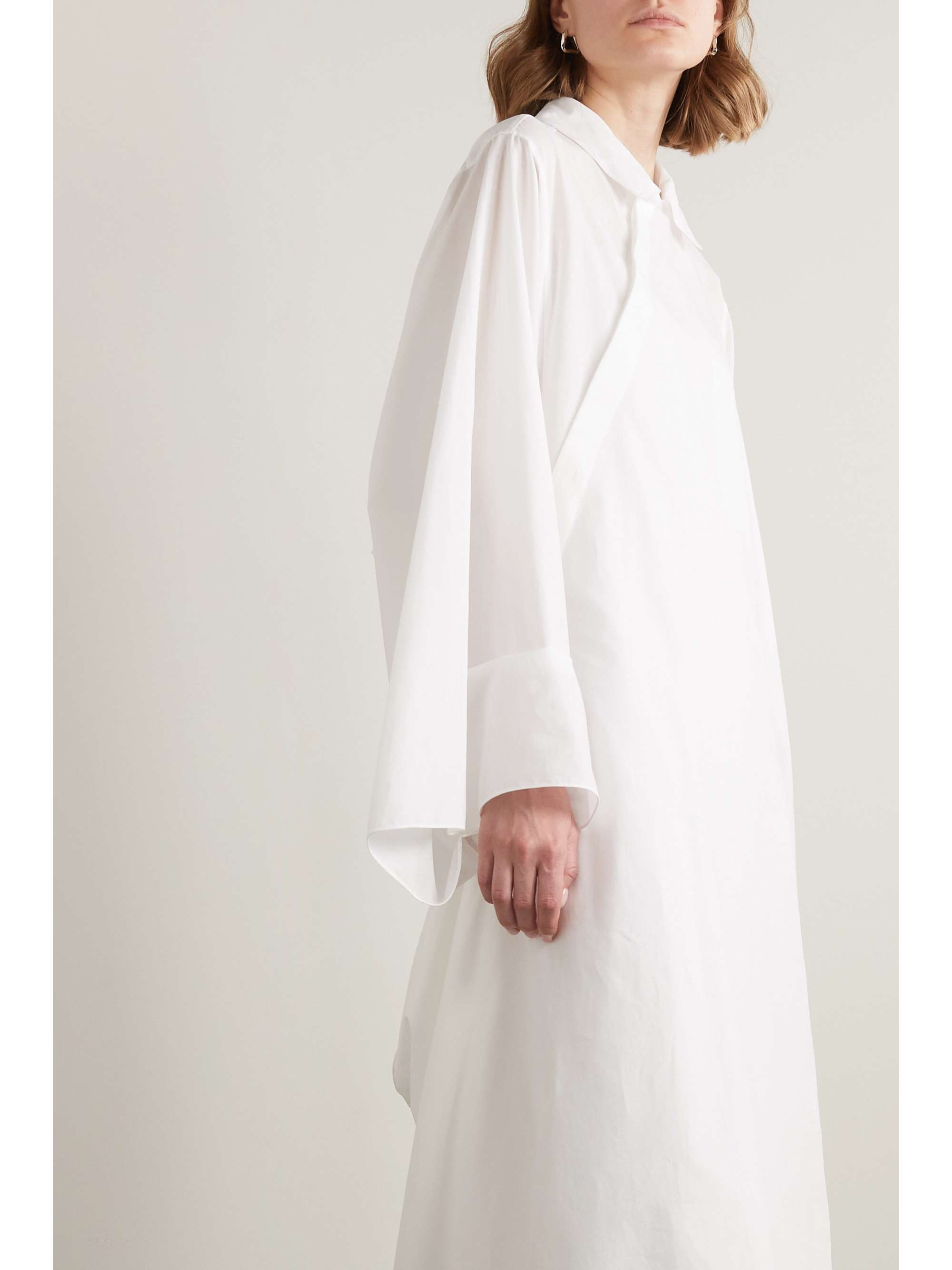THE ROW Numa asymmetric wrap-effect cotton-poplin dress