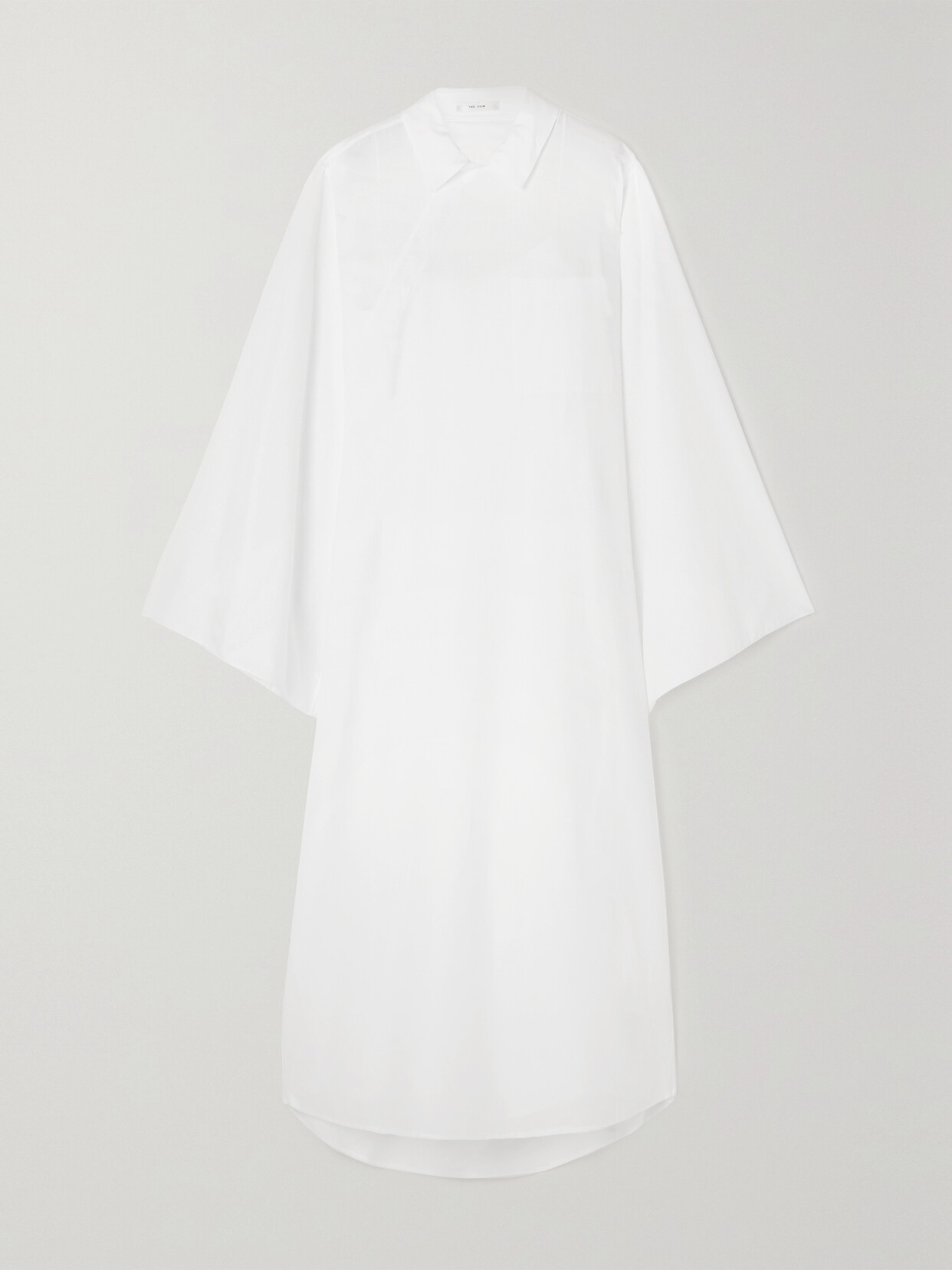 The Row Numa Wrap-effect Cotton-poplin Maxi Dress - Ivory