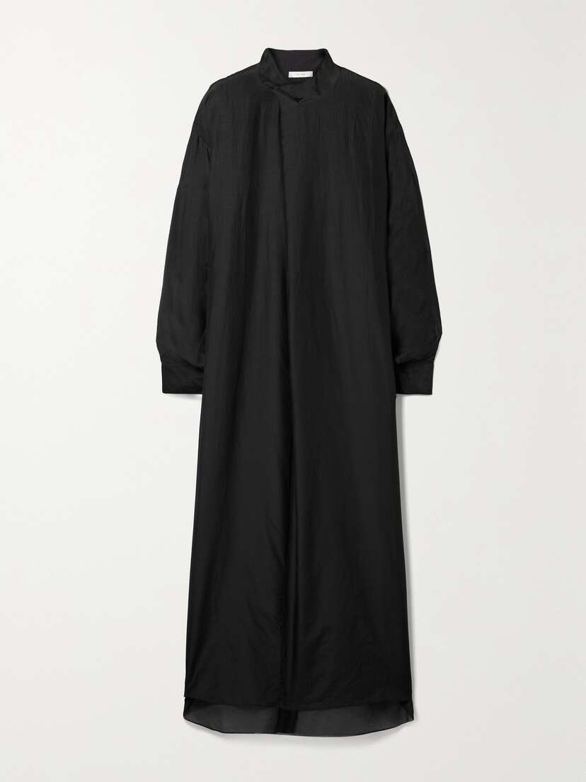 The Row Atla Oversized Cotton And Silk-blend Voile Midi Dress -  - x large