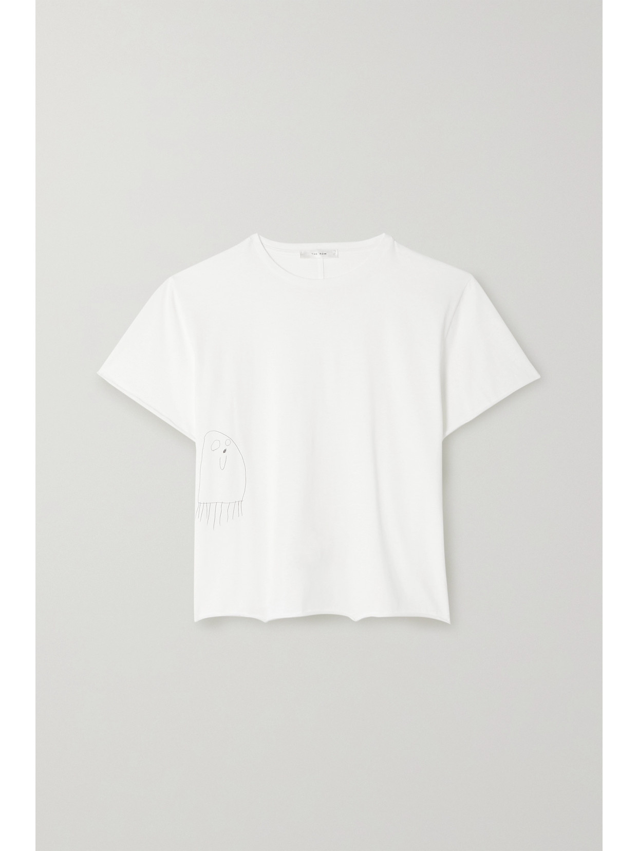 The Row Calibi Brushed Cotton Silk Jersey T-shirt In Bright White