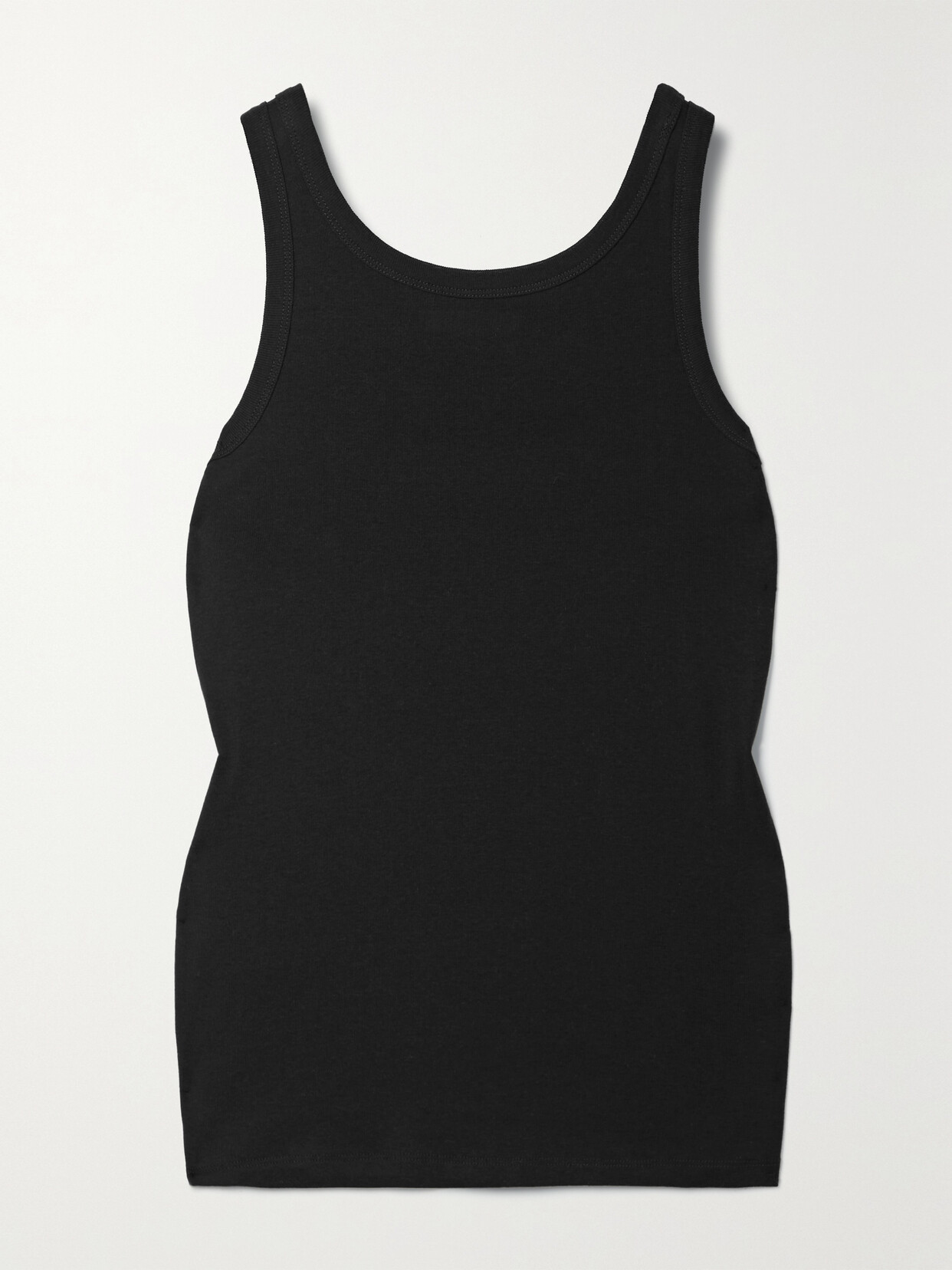 The Row Frankie Organic Cotton-jersey Tank In Black