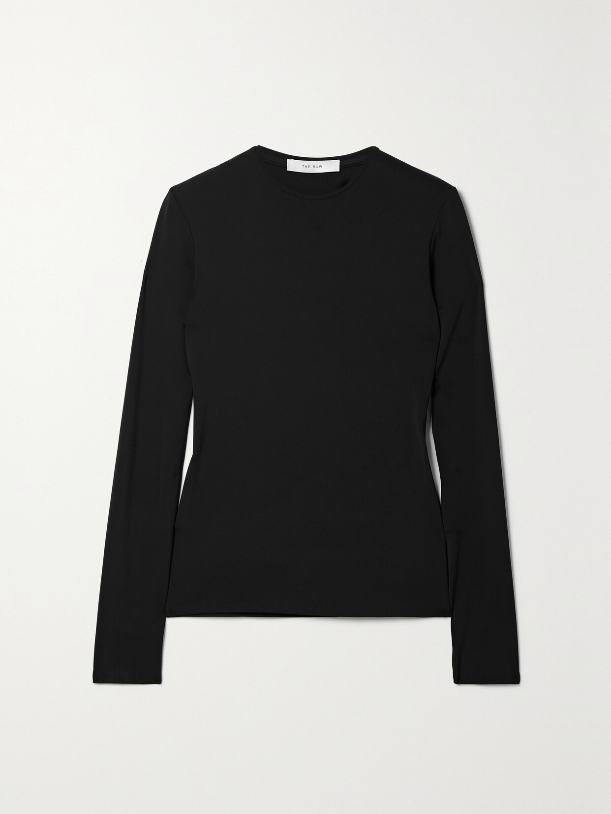 The Row Inverness Stretch-jersey Top - Black