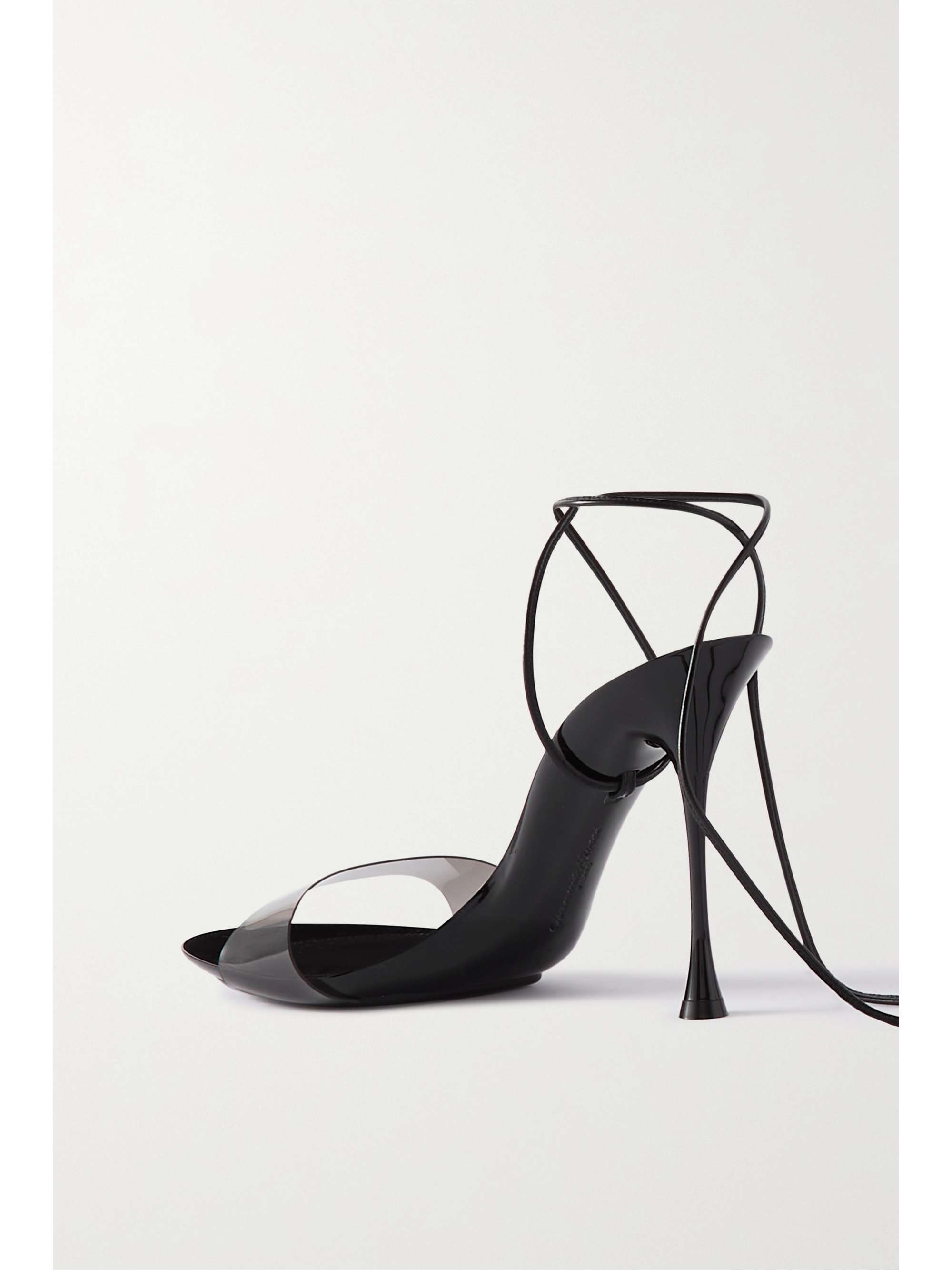 GIANVITO ROSSI Spice Glass 95 leather and PVC sandals