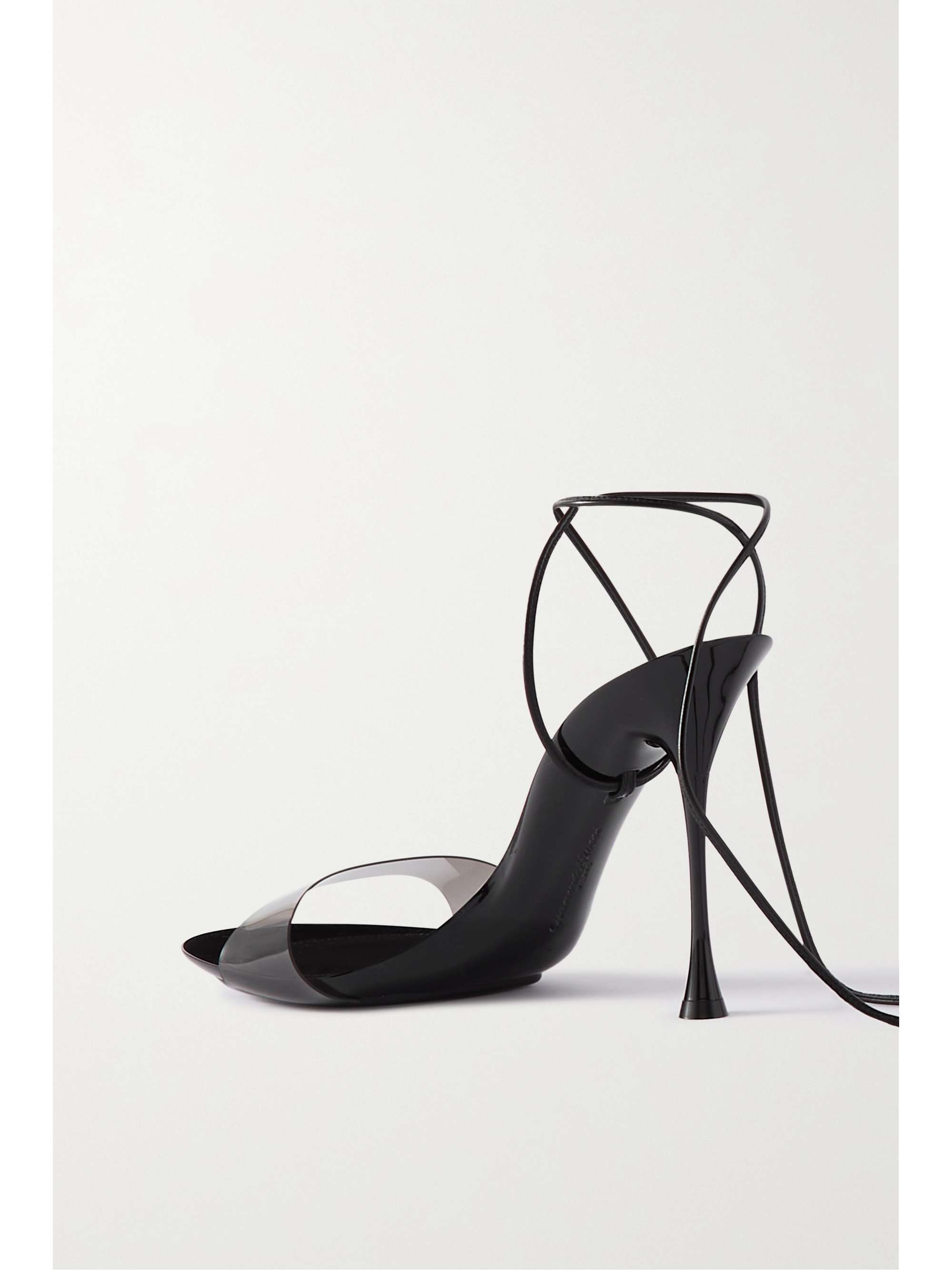 Black Spice Glass 95 leather and PVC sandals | GIANVITO ROSSI | NET-A ...