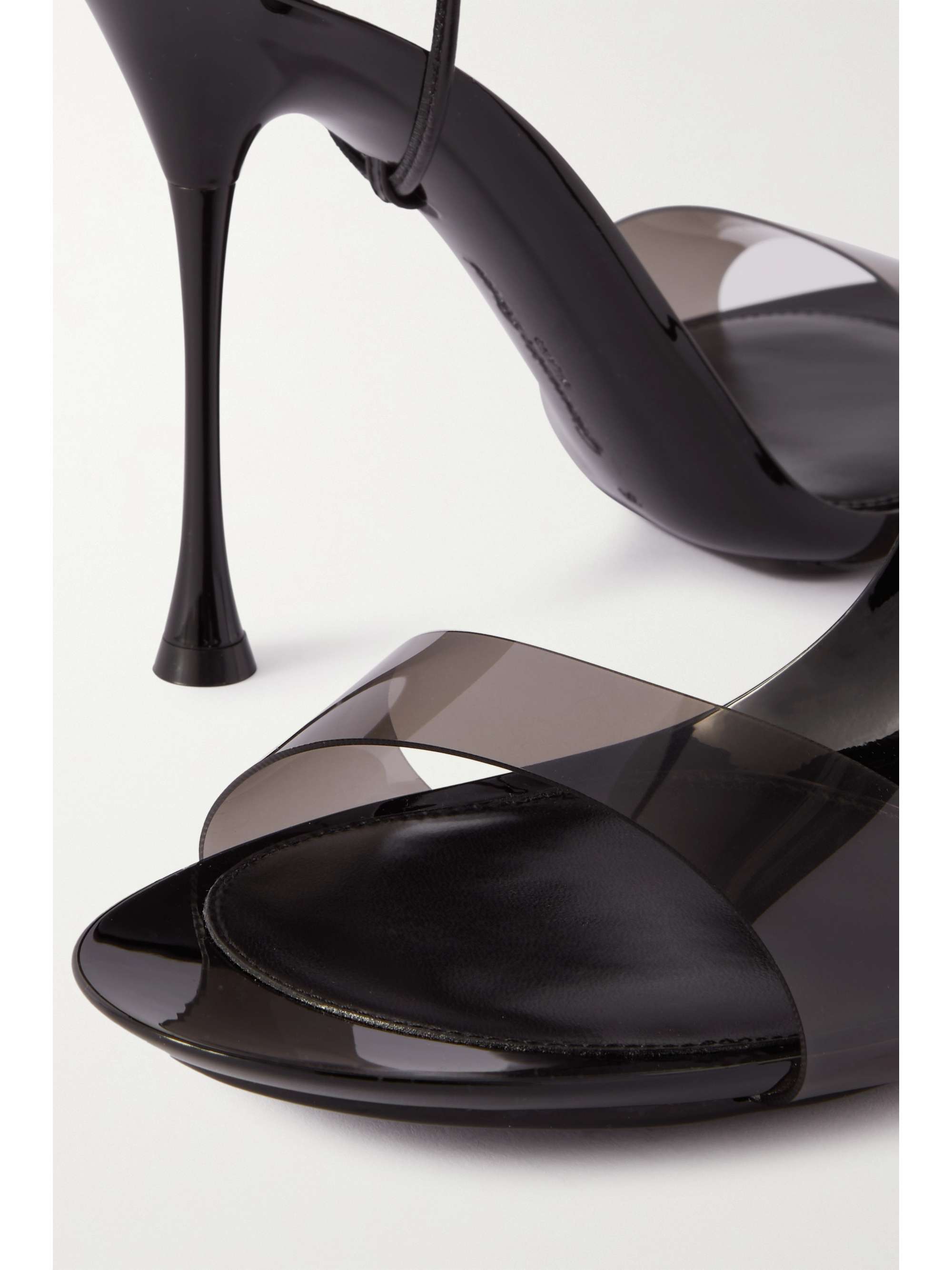 GIANVITO ROSSI Spice Glass 95 leather and PVC sandals