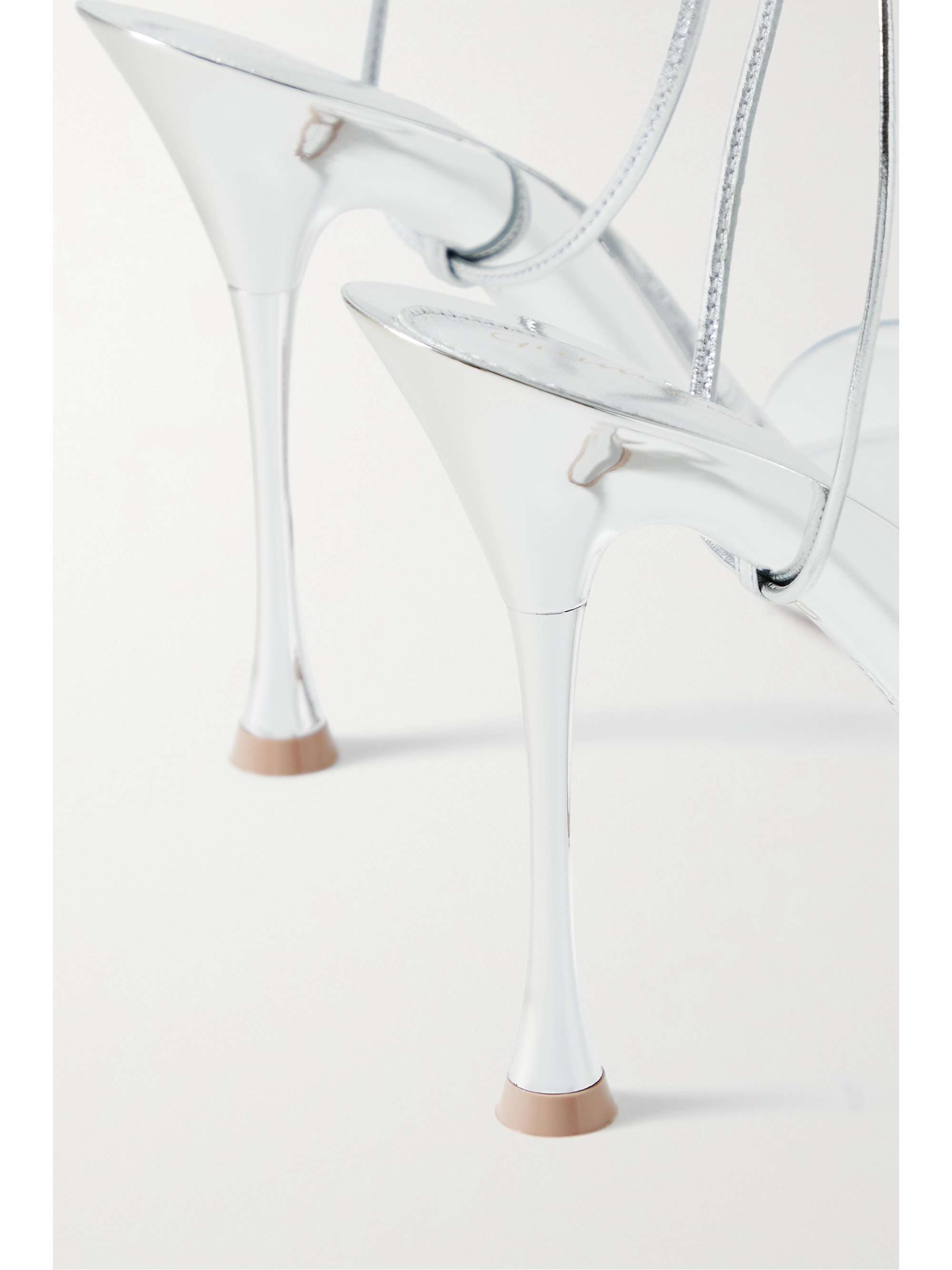 GIANVITO ROSSI Spice Glass 95 leather and PVC sandals
