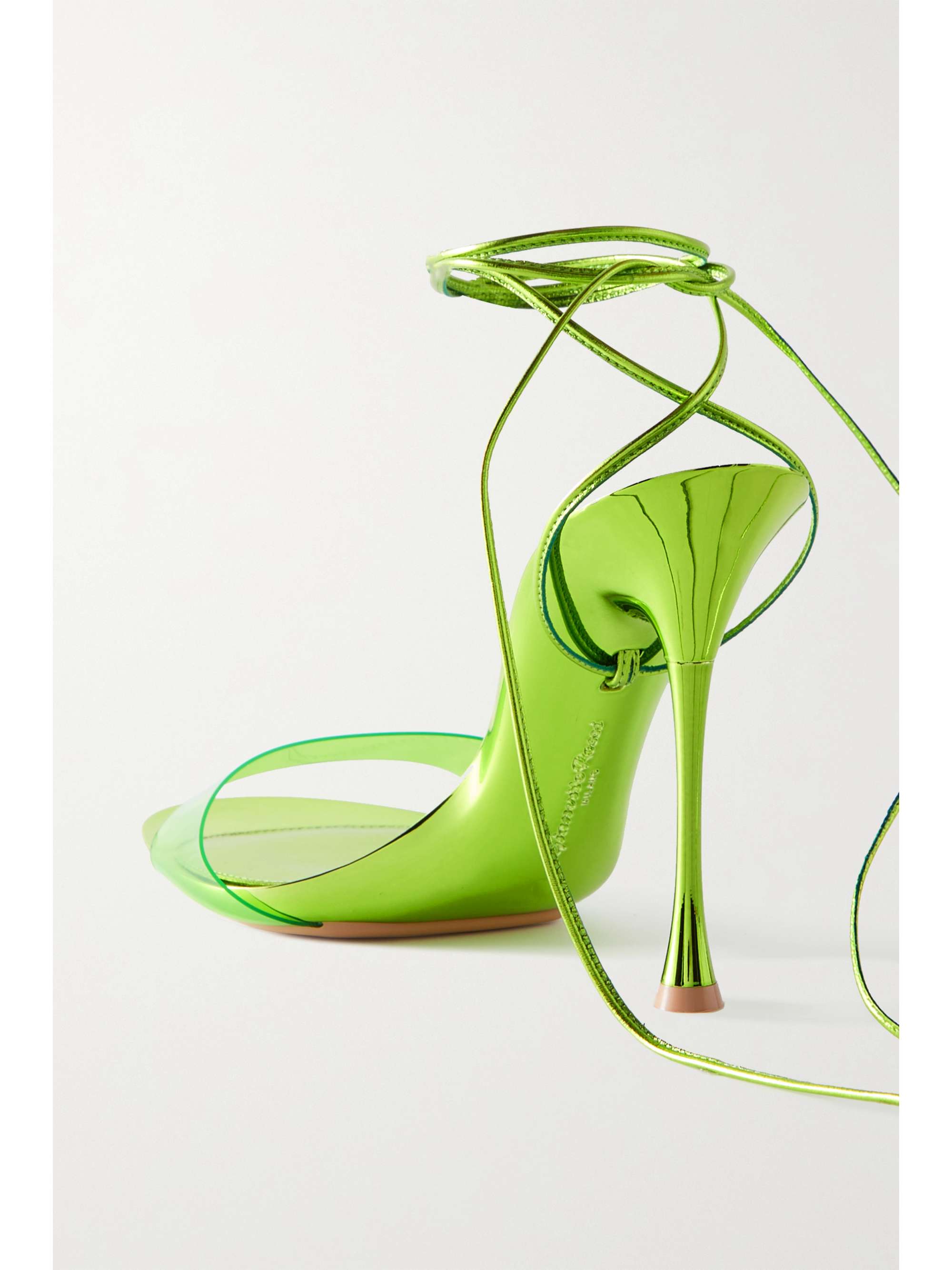 GIANVITO ROSSI Spice Glass 95 leather and PVC sandals