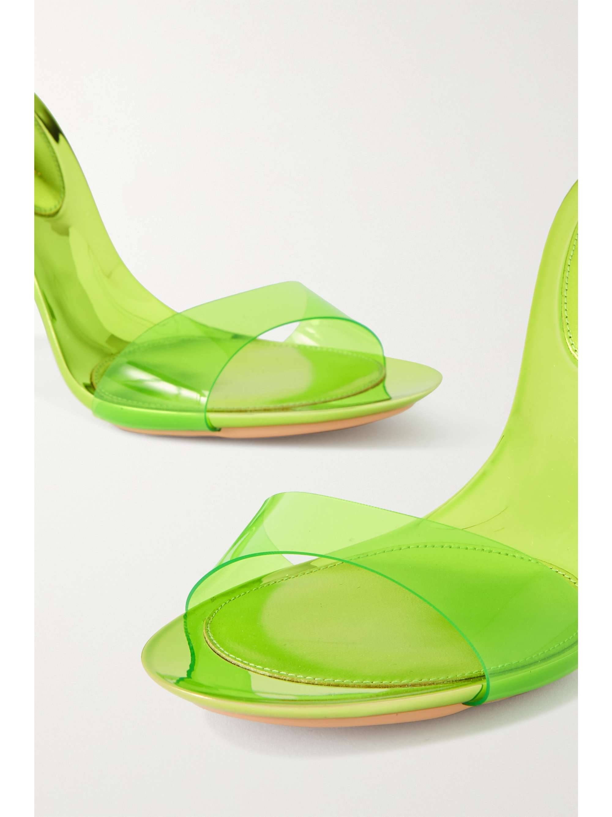 GIANVITO ROSSI Spice Glass 95 leather and PVC sandals