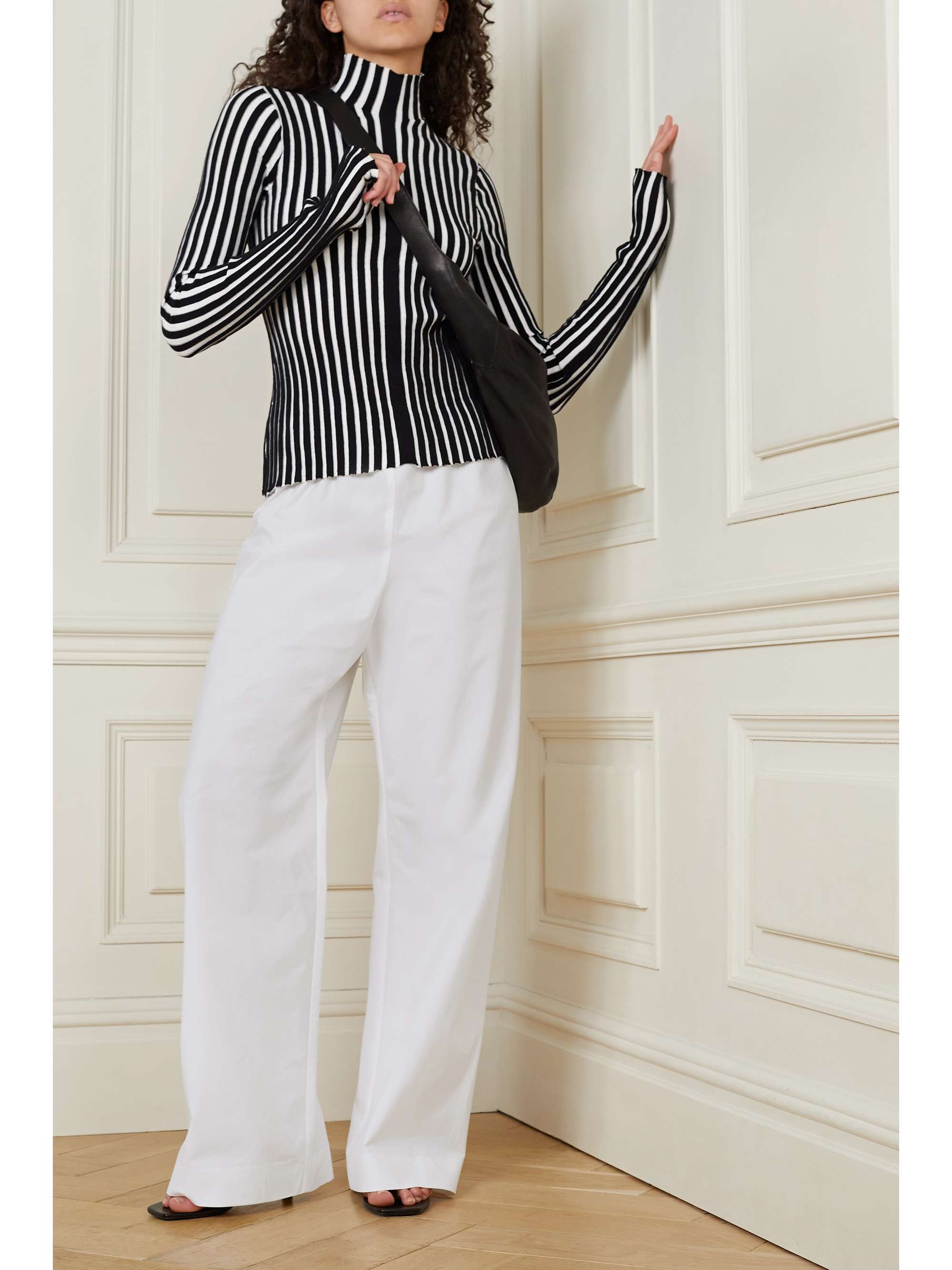 INTERIOR The Arthur cotton poplin wide leg pants NET A PORTER