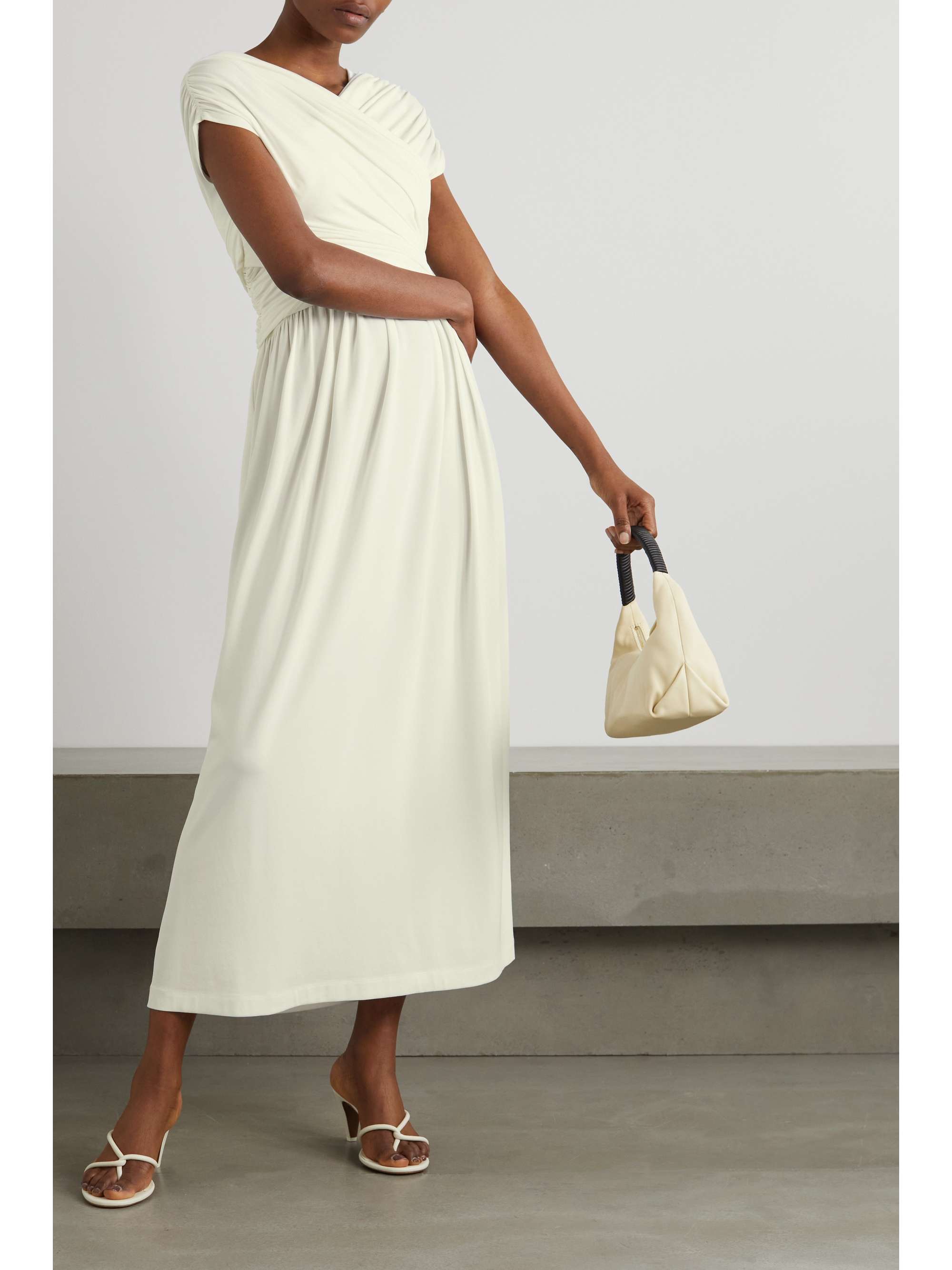 Ivory Freja ruched organic cotton 