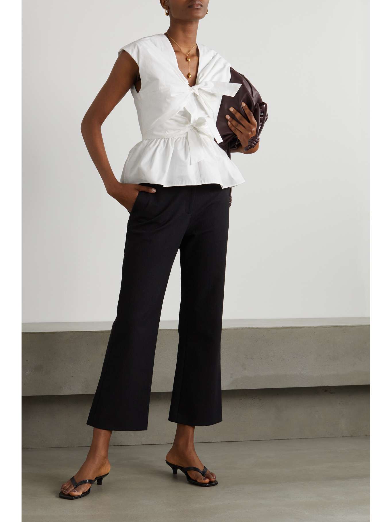 White Elen organic cotton-poplin top | TOVE | NET-A-PORTER