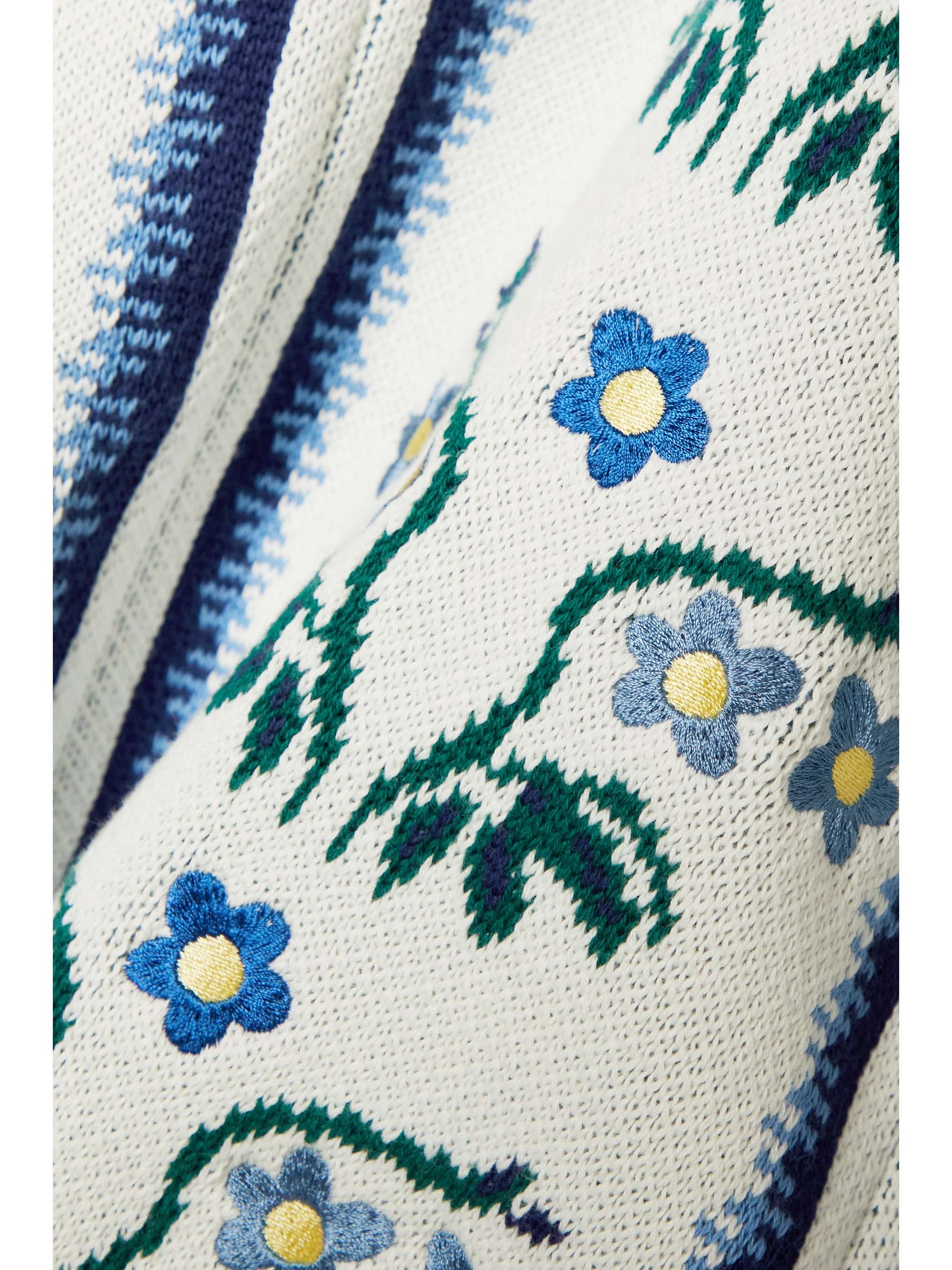 LUG VON SIGA Cordelia embroidered jacquard-knit cotton vest