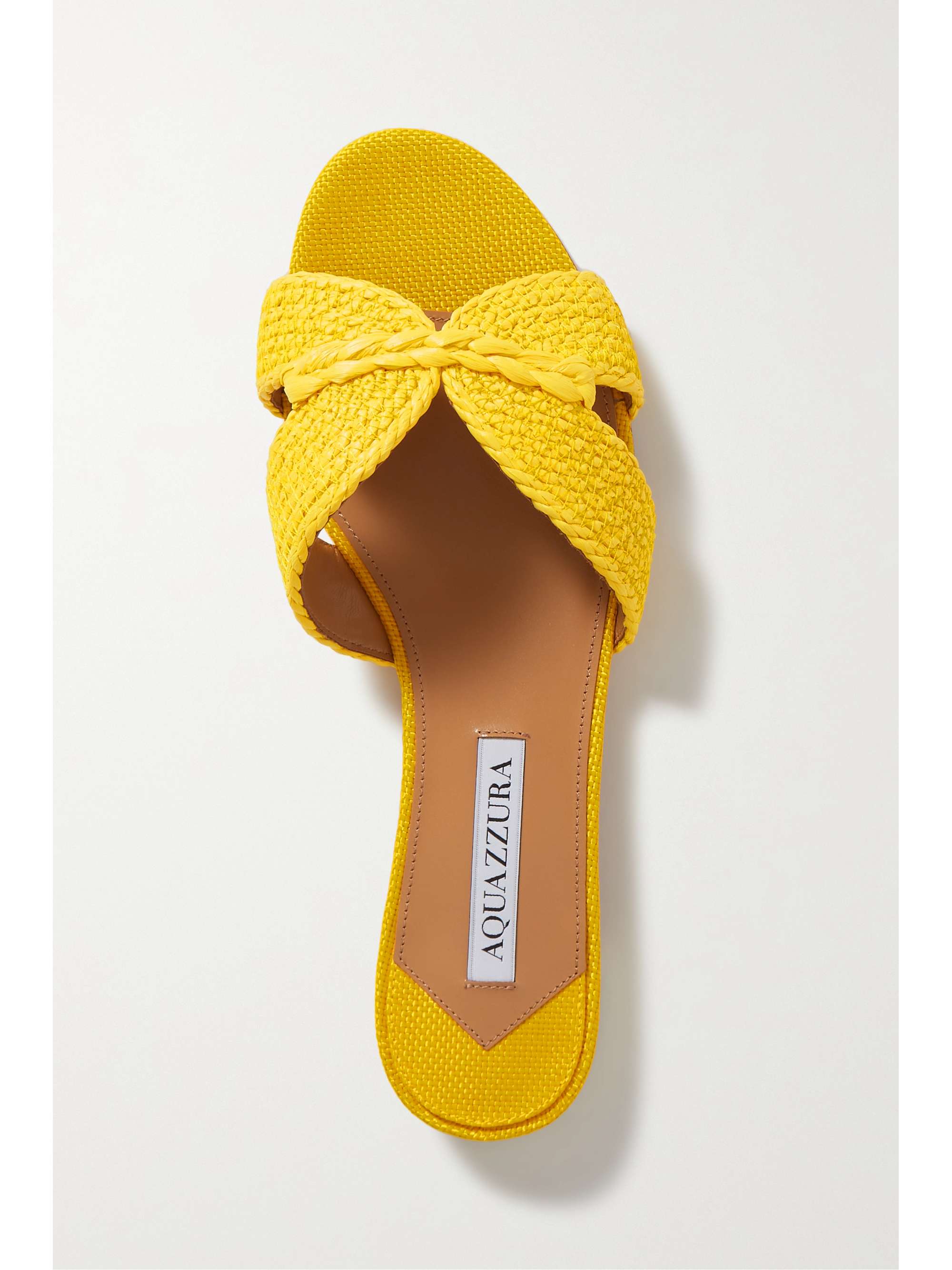 AQUAZZURA Rope raffia slides
