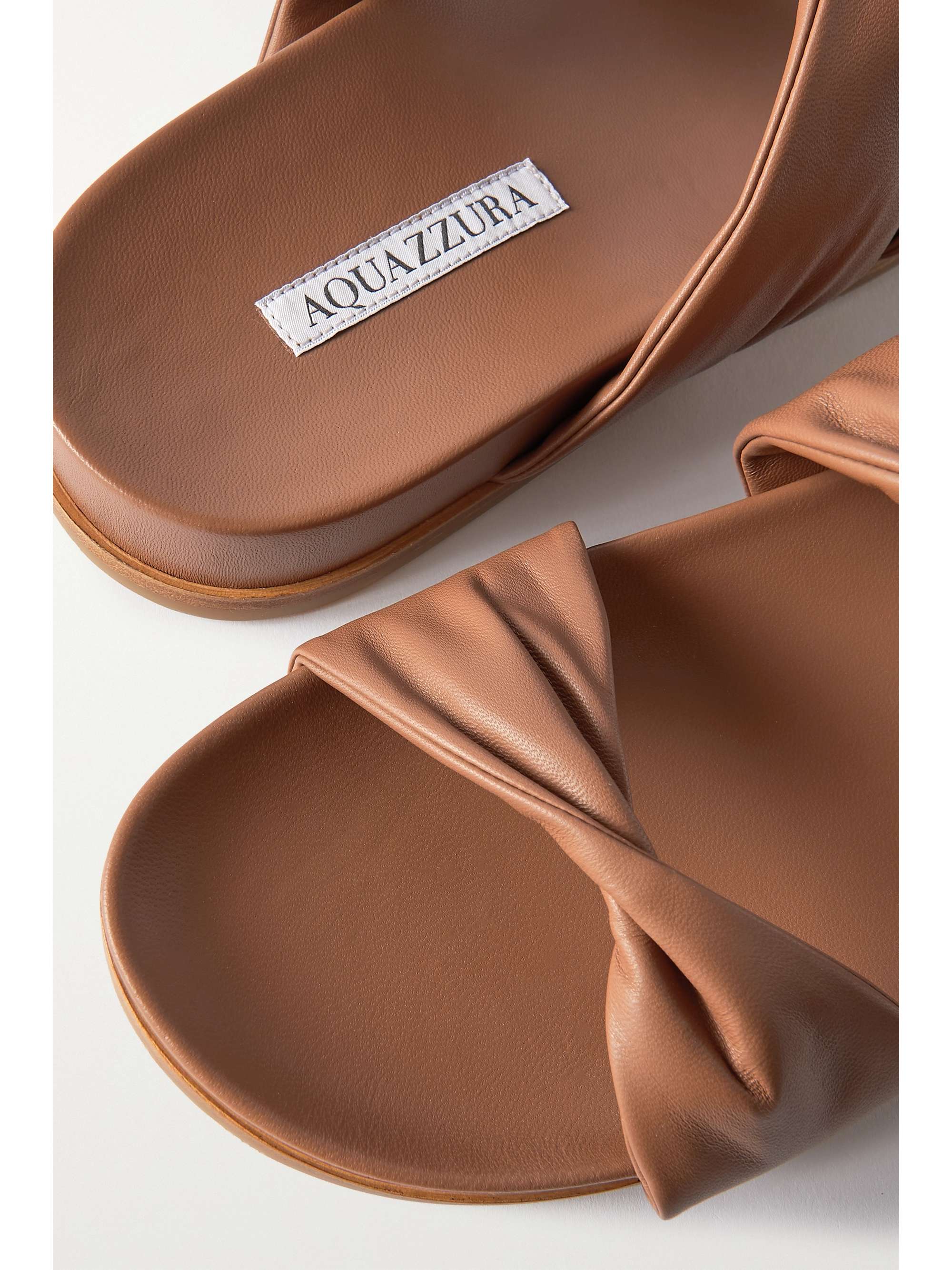 pilcro twisted leather slides