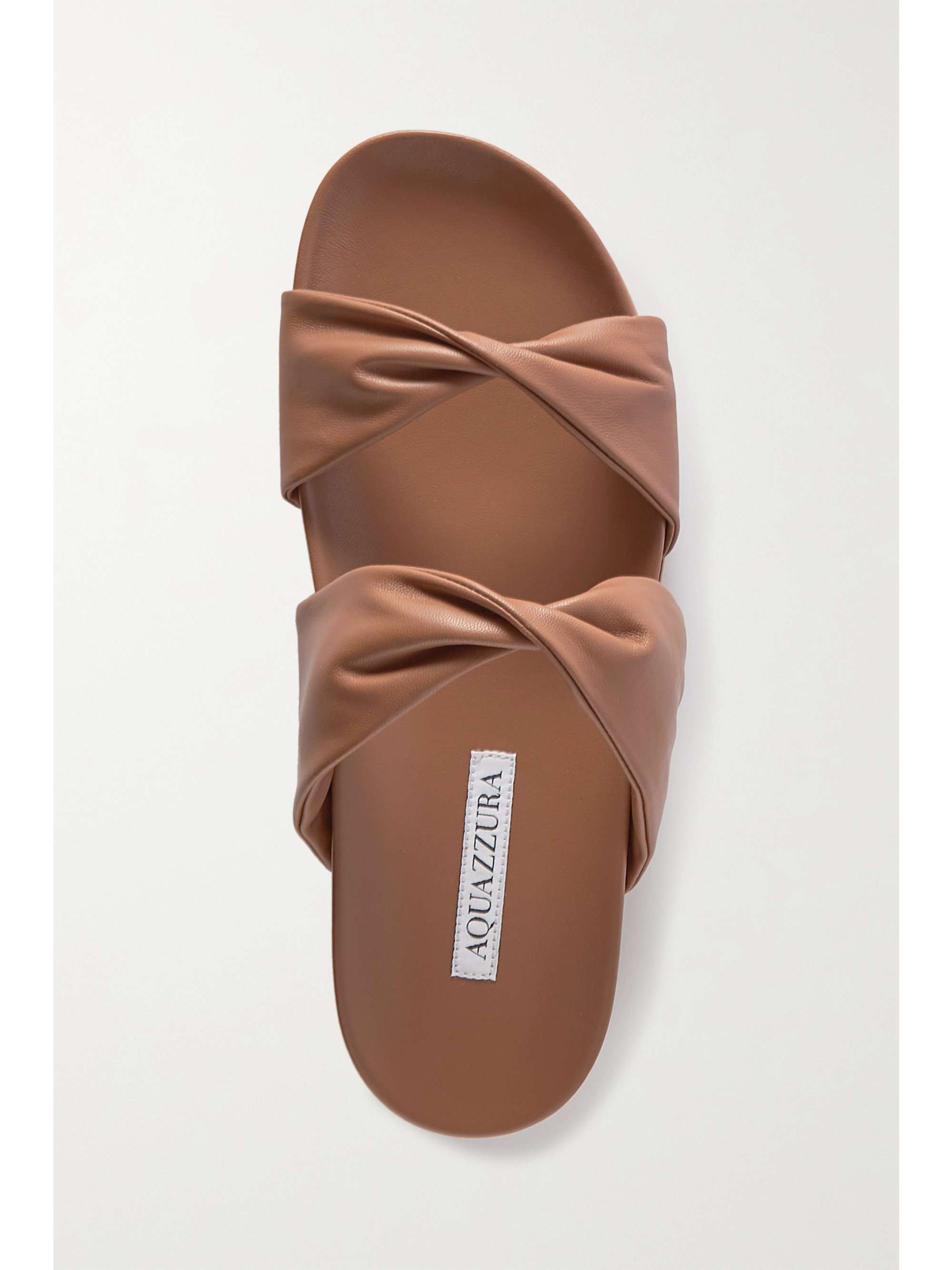 pilcro twisted leather slides