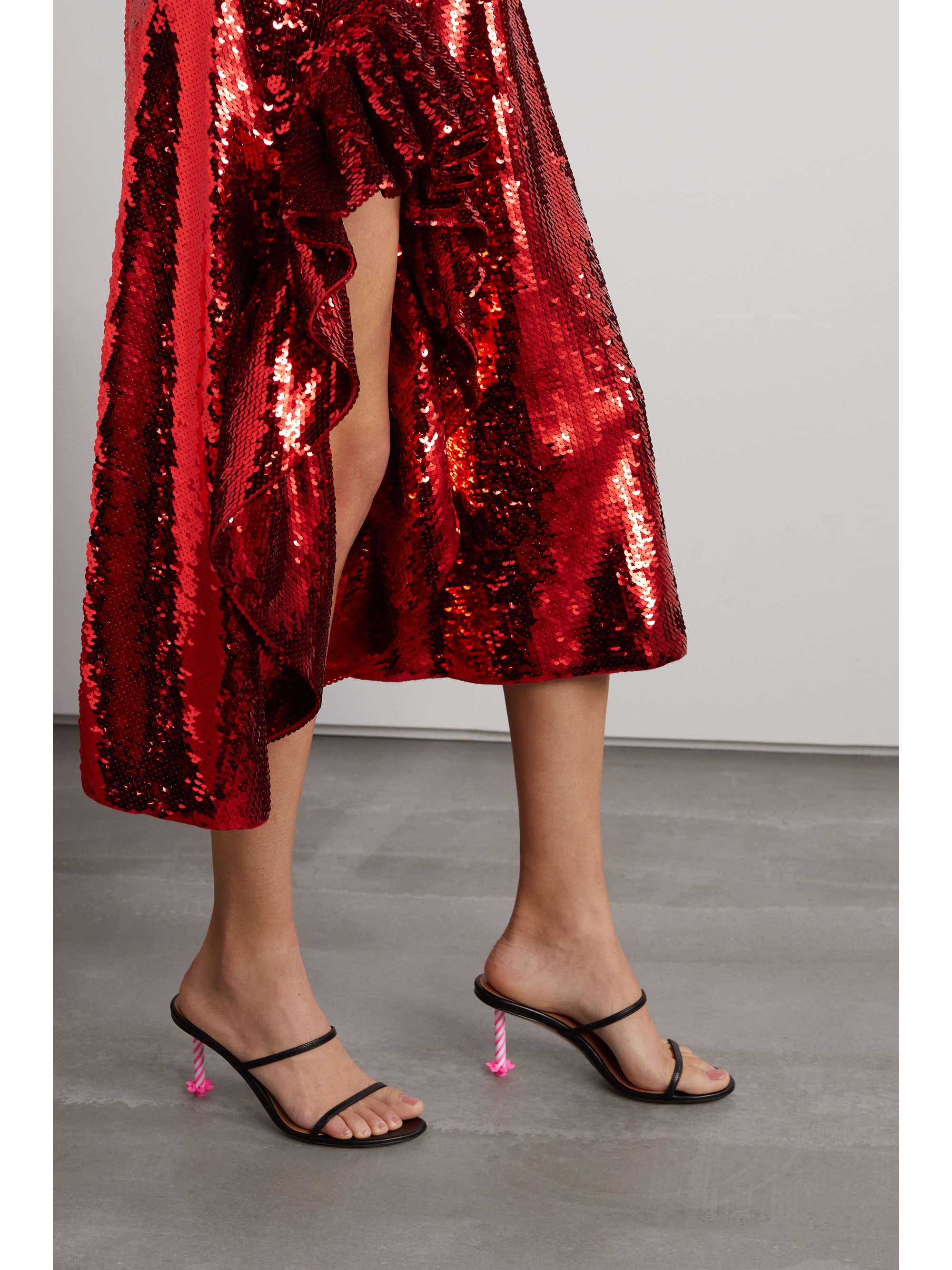 LOEWE Embellished leather mules