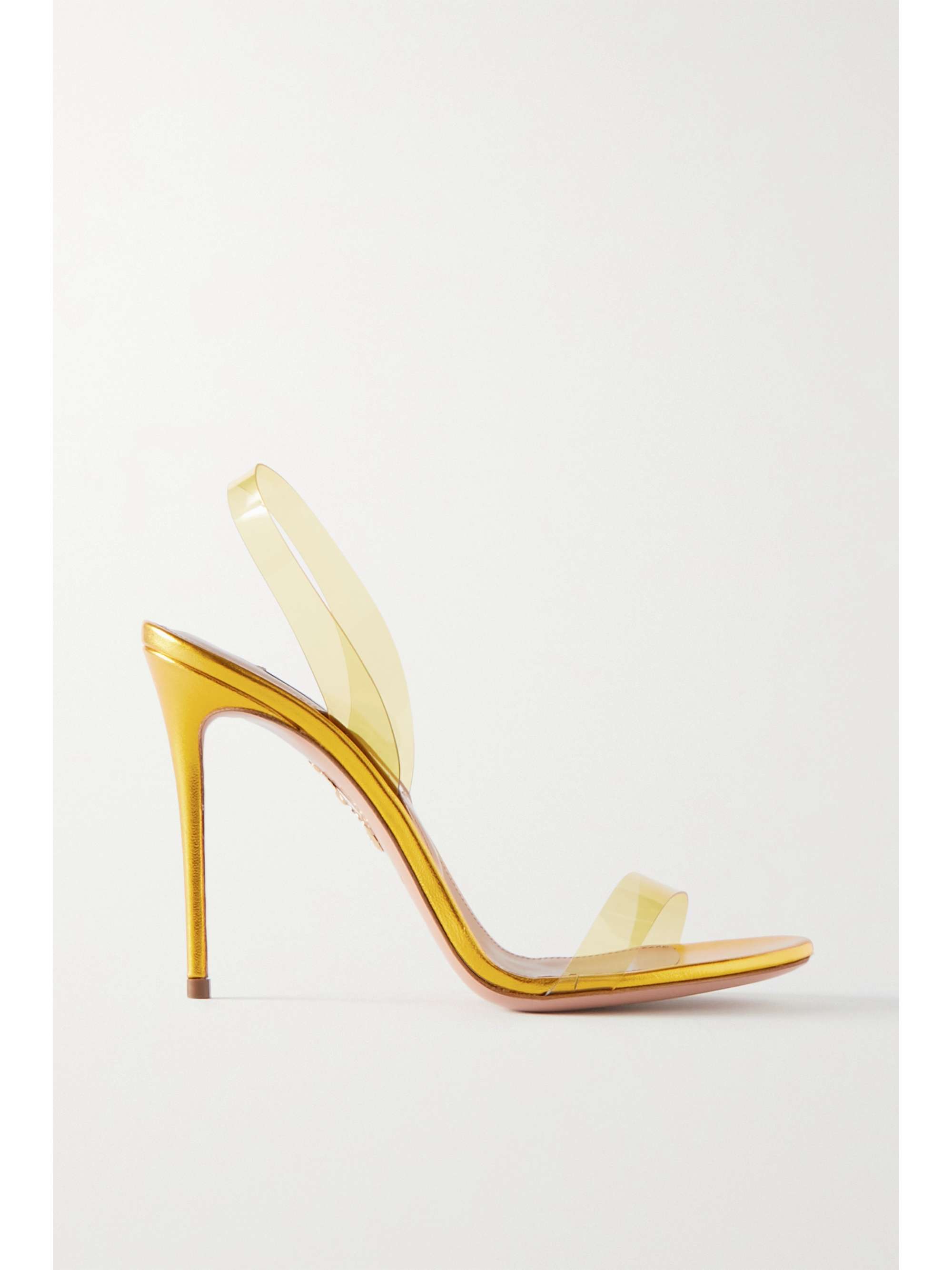 So Nude 105 PVC and leather slingback sandals