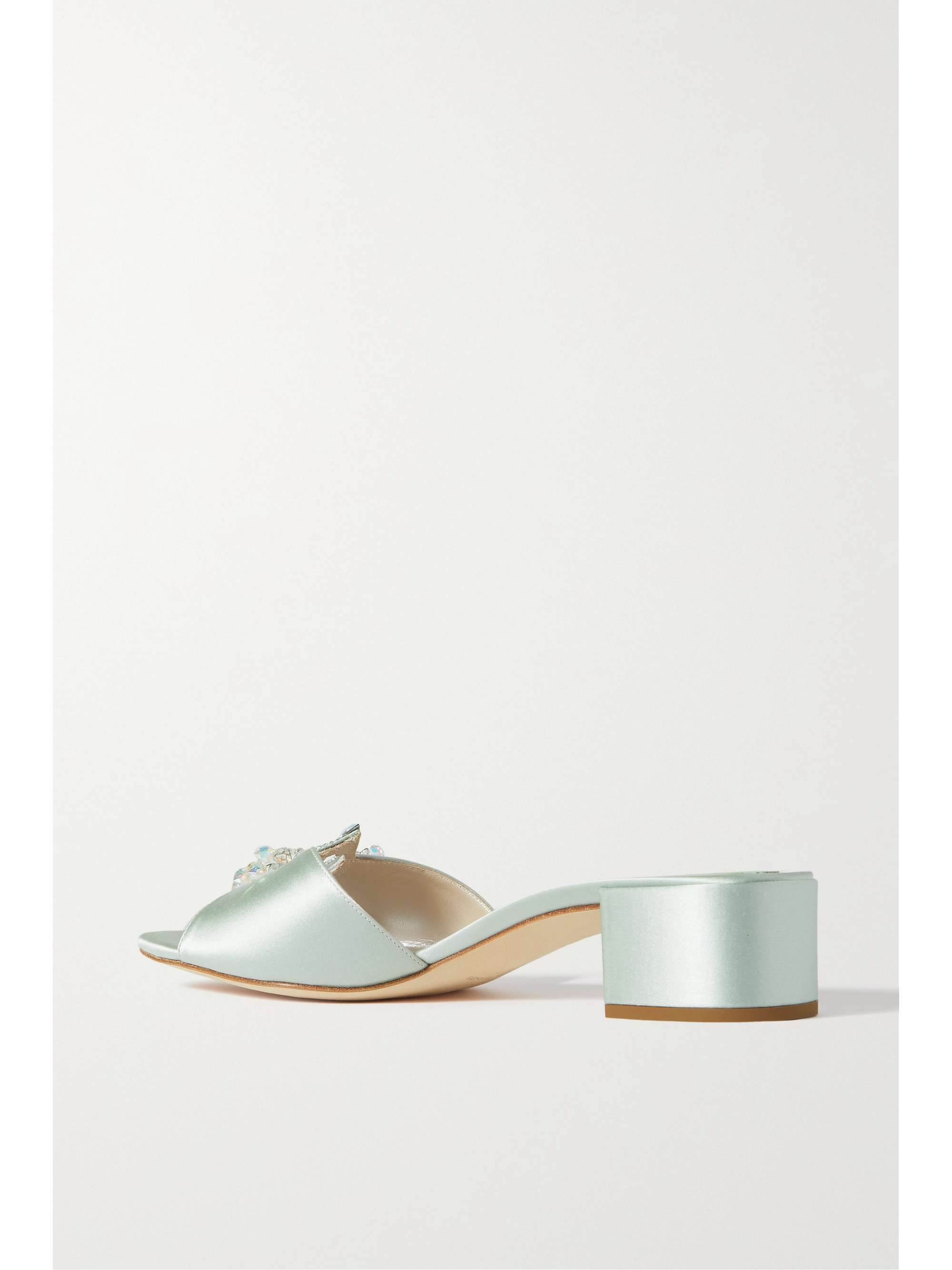 RENÉ CAOVILLA Crystal-embellished satin sandals
