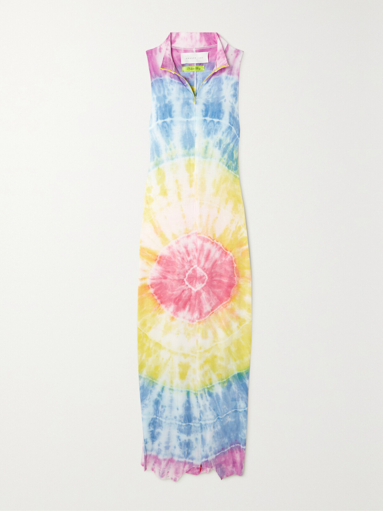 Conner Ives Bike Tie-dyed Cotton-jersey Midi Dress - Blue