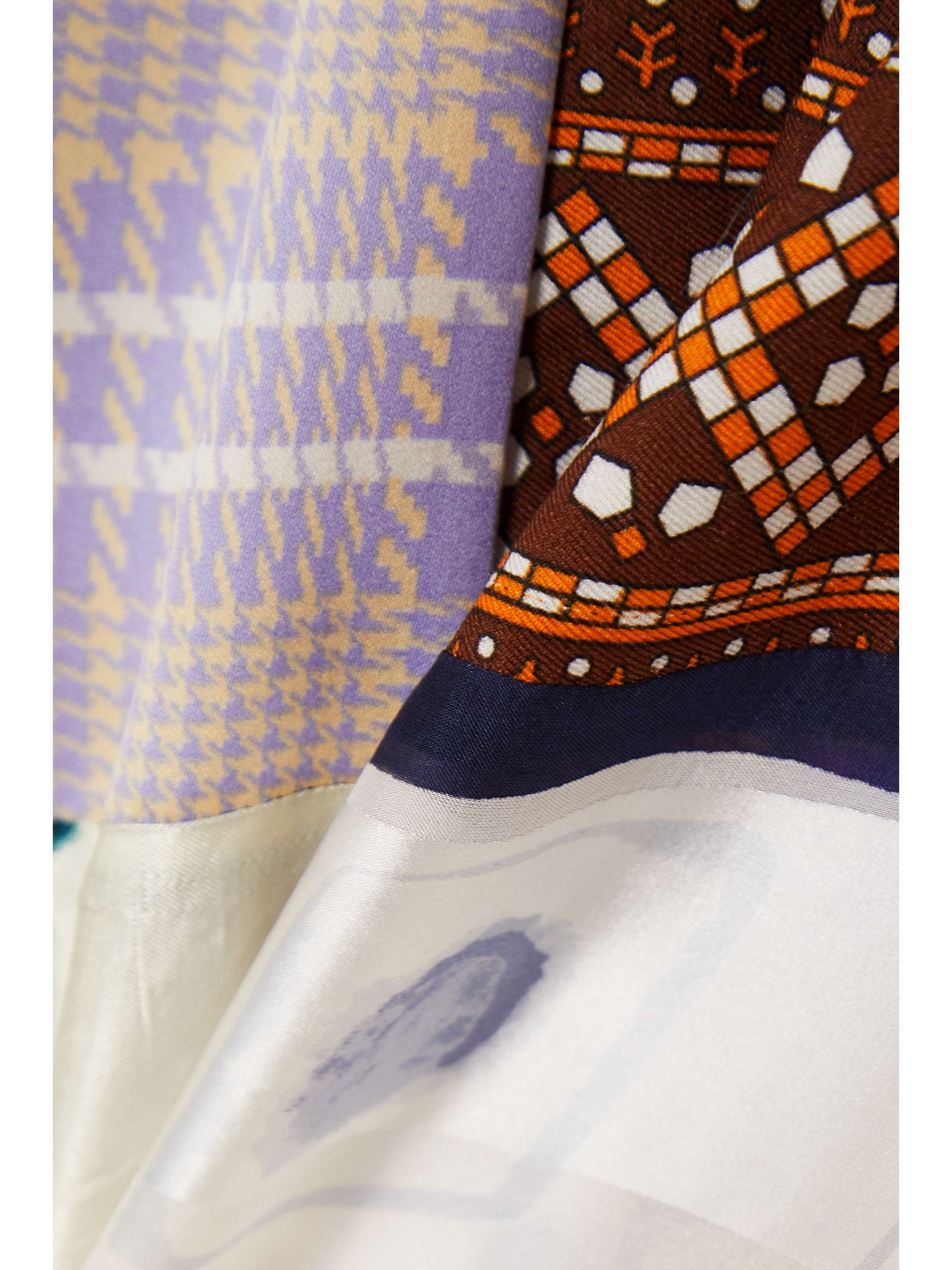CONNER IVES Reconstituted printed silk-blend pencil skirt