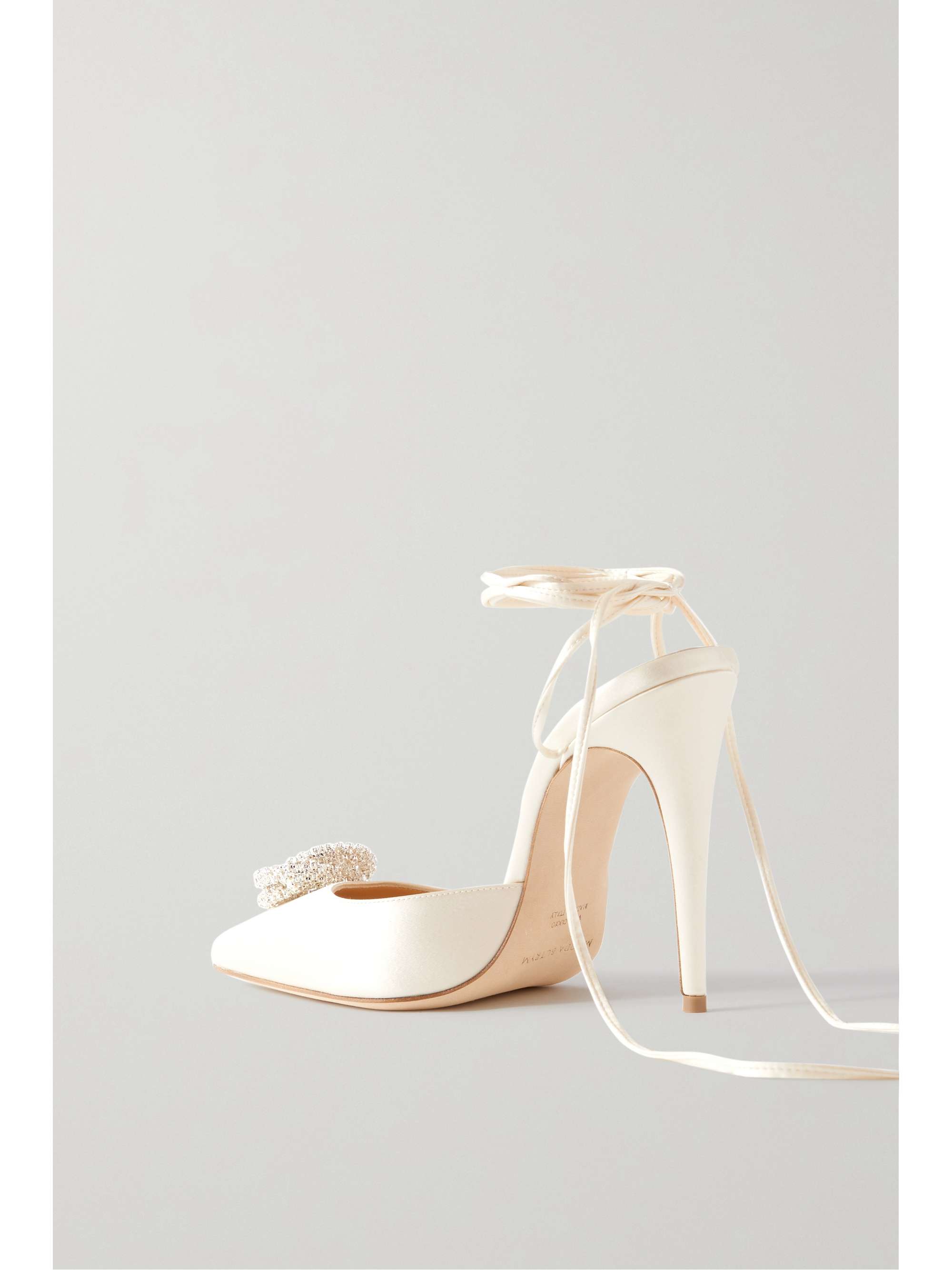 MAGDA BUTRYM Embellished satin pumps | NET-A-PORTER