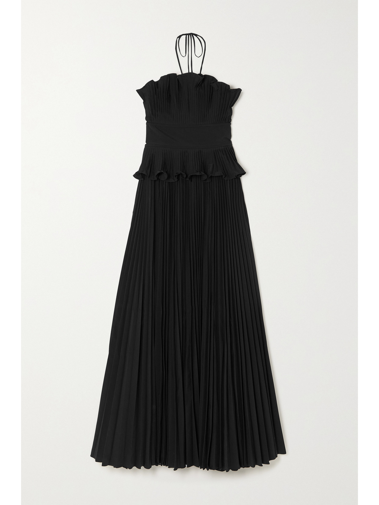 open lace back dress Simkhai Ammalie Off Shoulder Pleated Combo Midi Dress main image 0