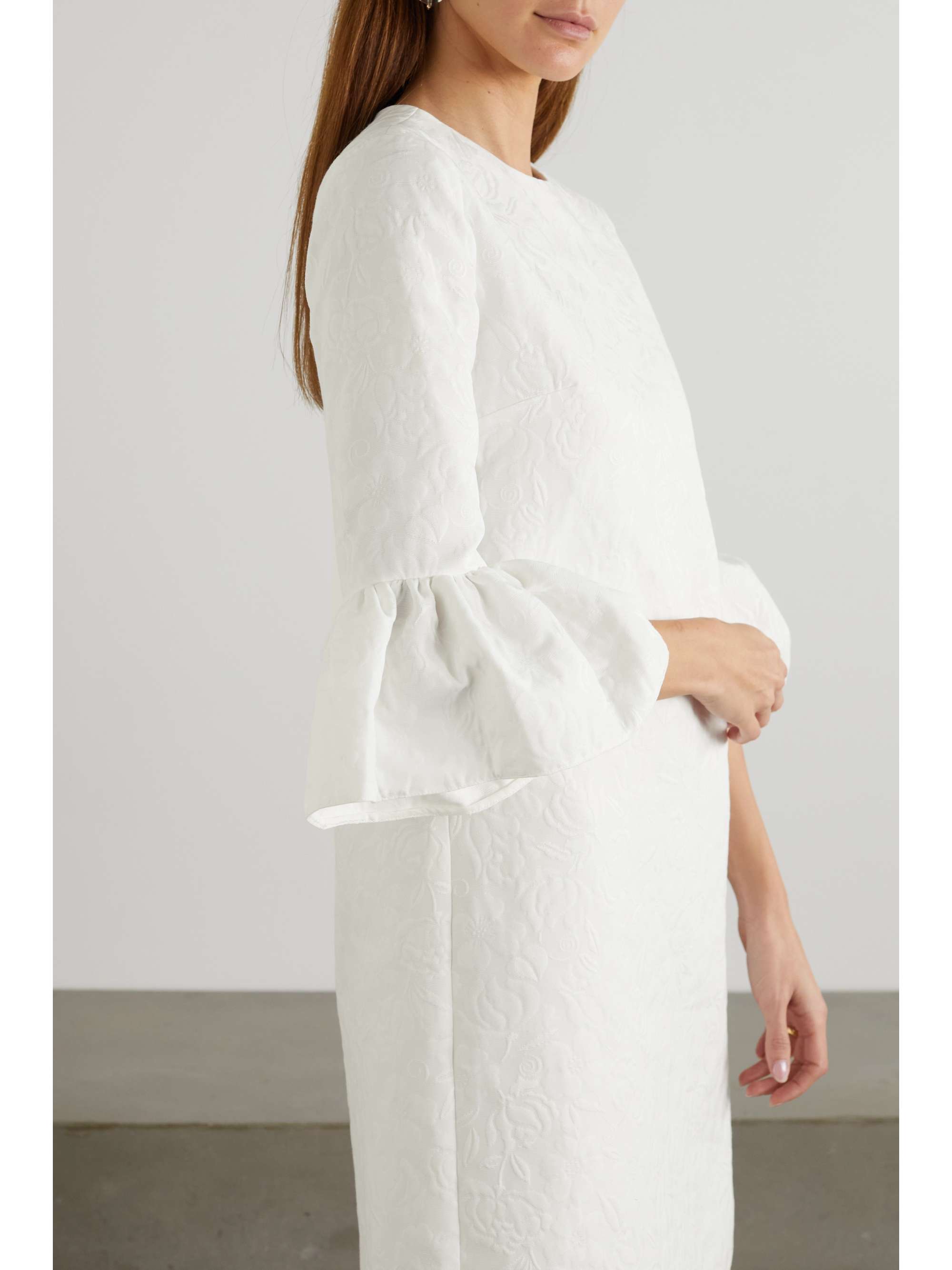 ERDEM Elijah floral-jacquard mini dress | NET-A-PORTER