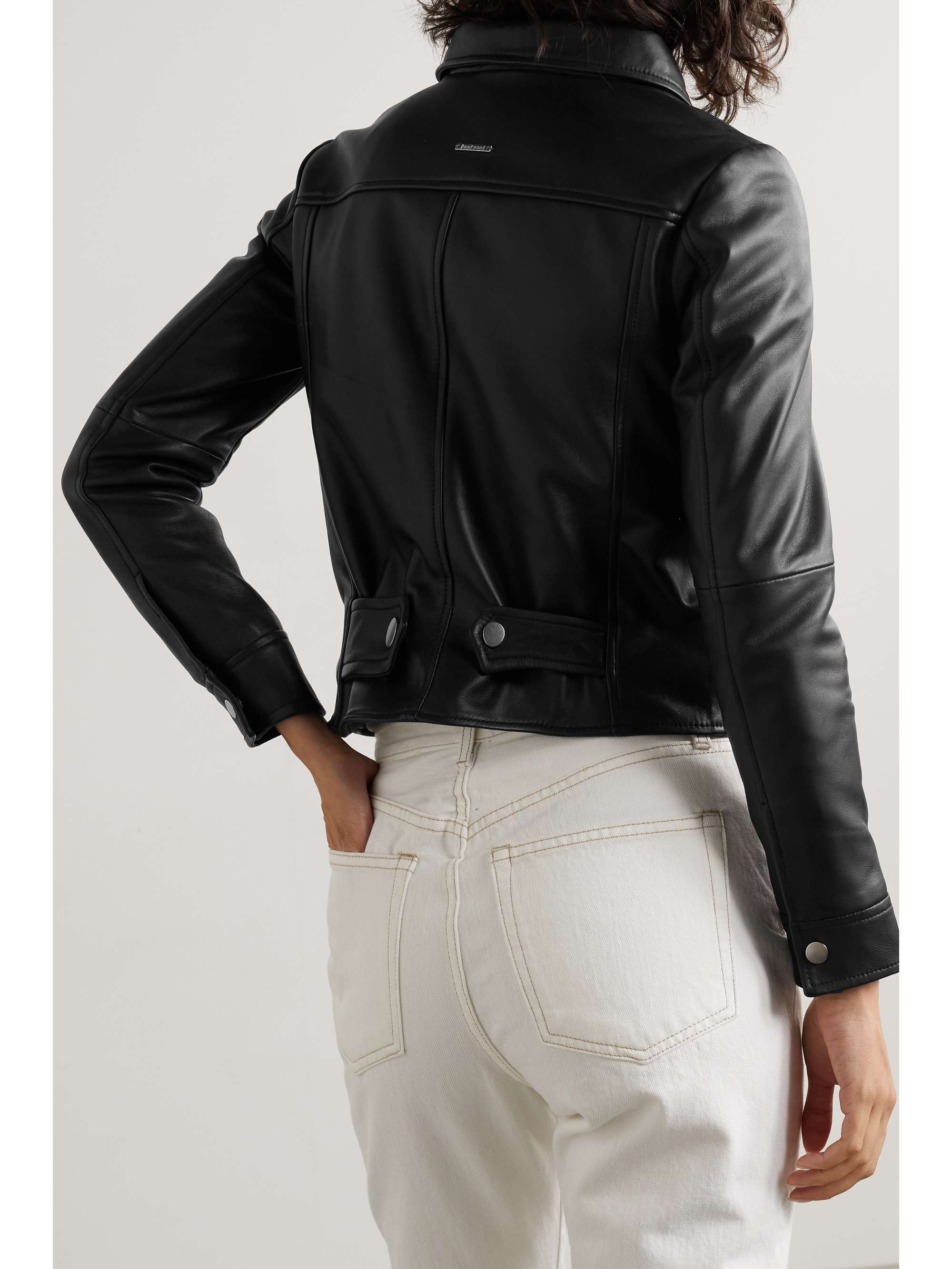 Black Frankie recycled leather jacket DEADWOOD NETAPORTER
