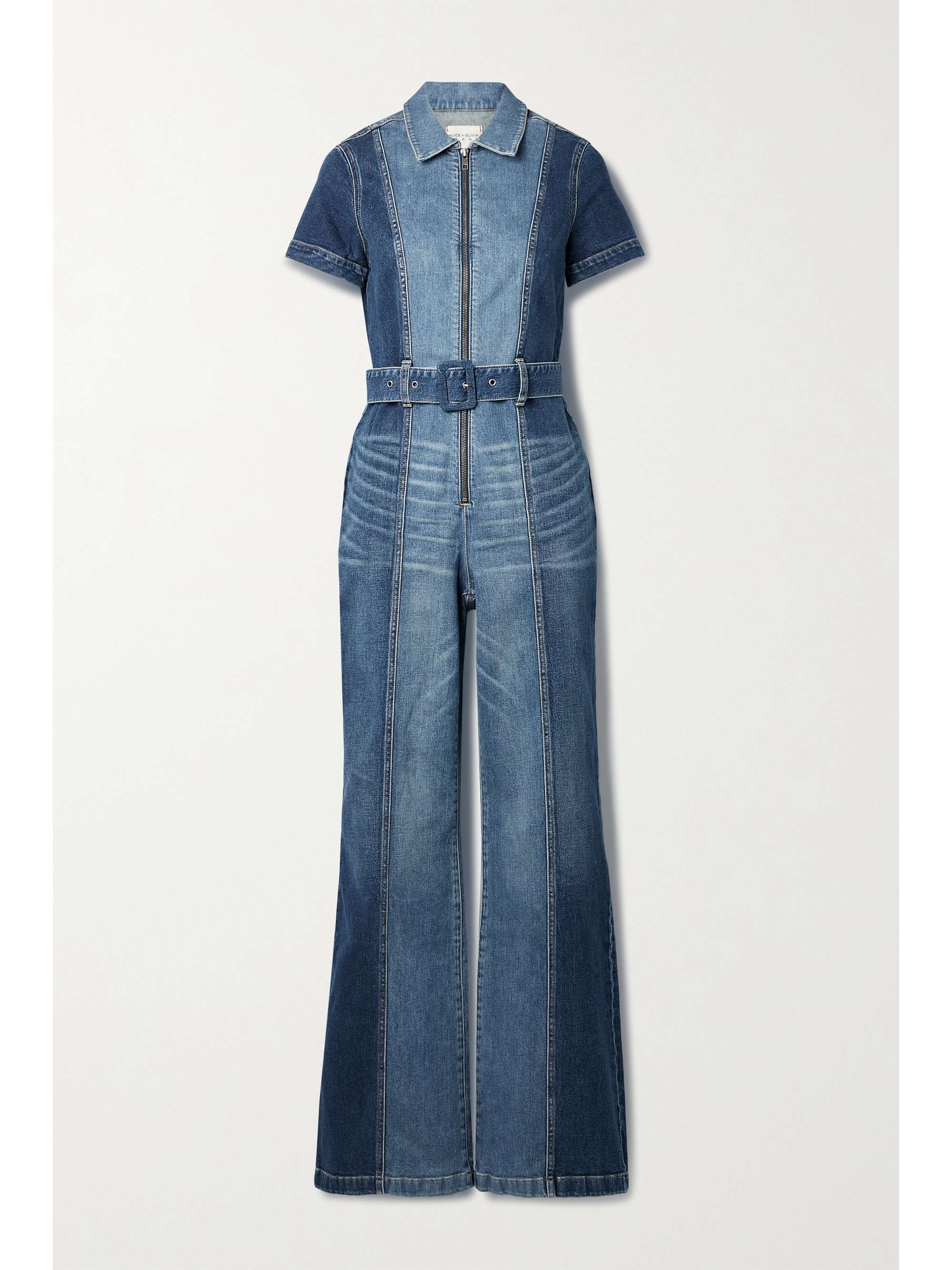 Dark denim Gorgeous belted paneled 