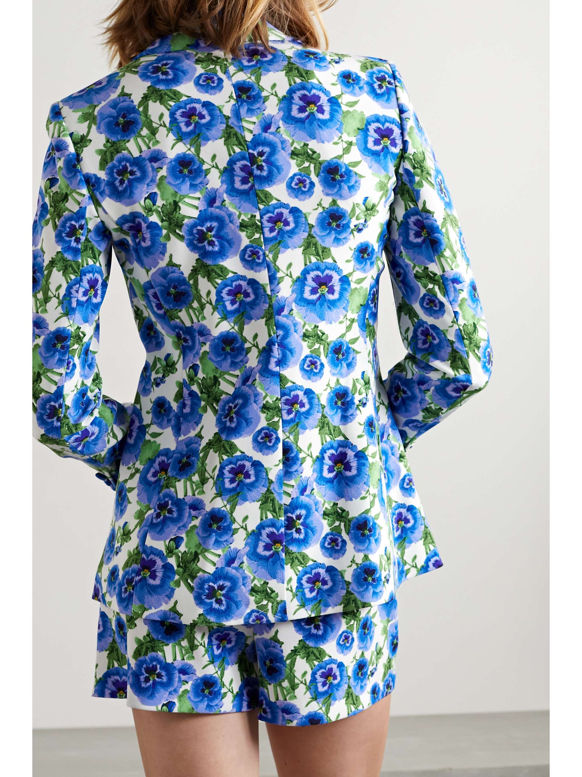 ALICE + OLIVIA Macey floral-print crepe blazer