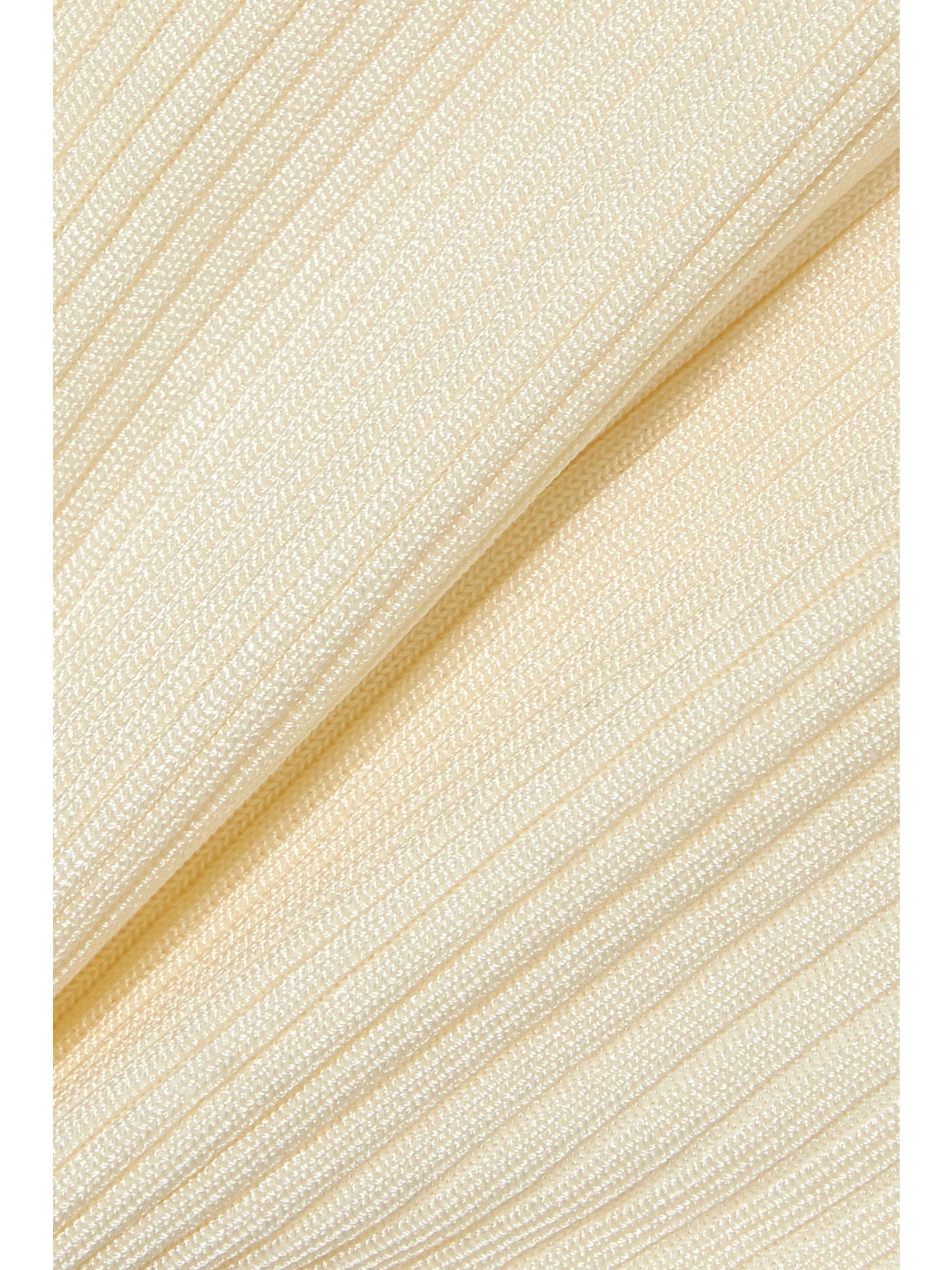 CULT GAIA Cameron cutout ribbed-knit halterneck midi dress