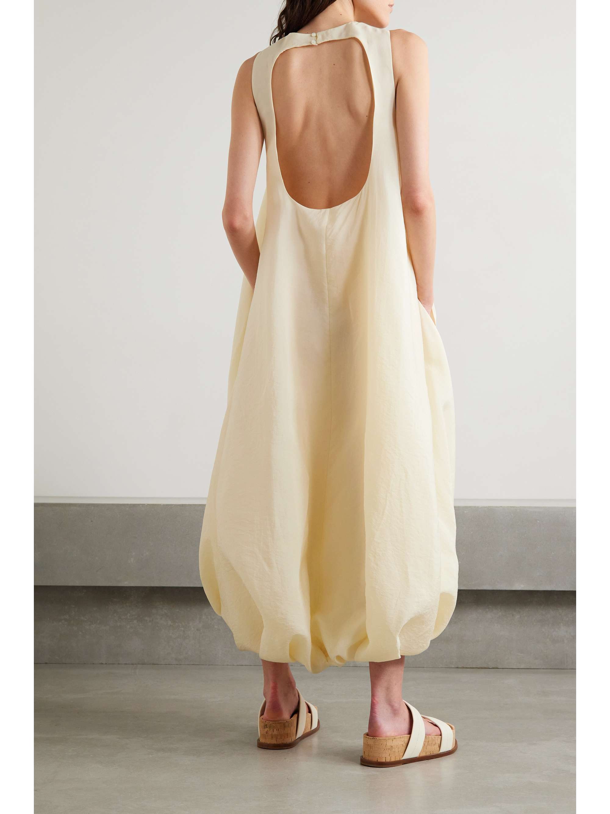 KHAITE Winifred cutout silk-blend organza midi dress