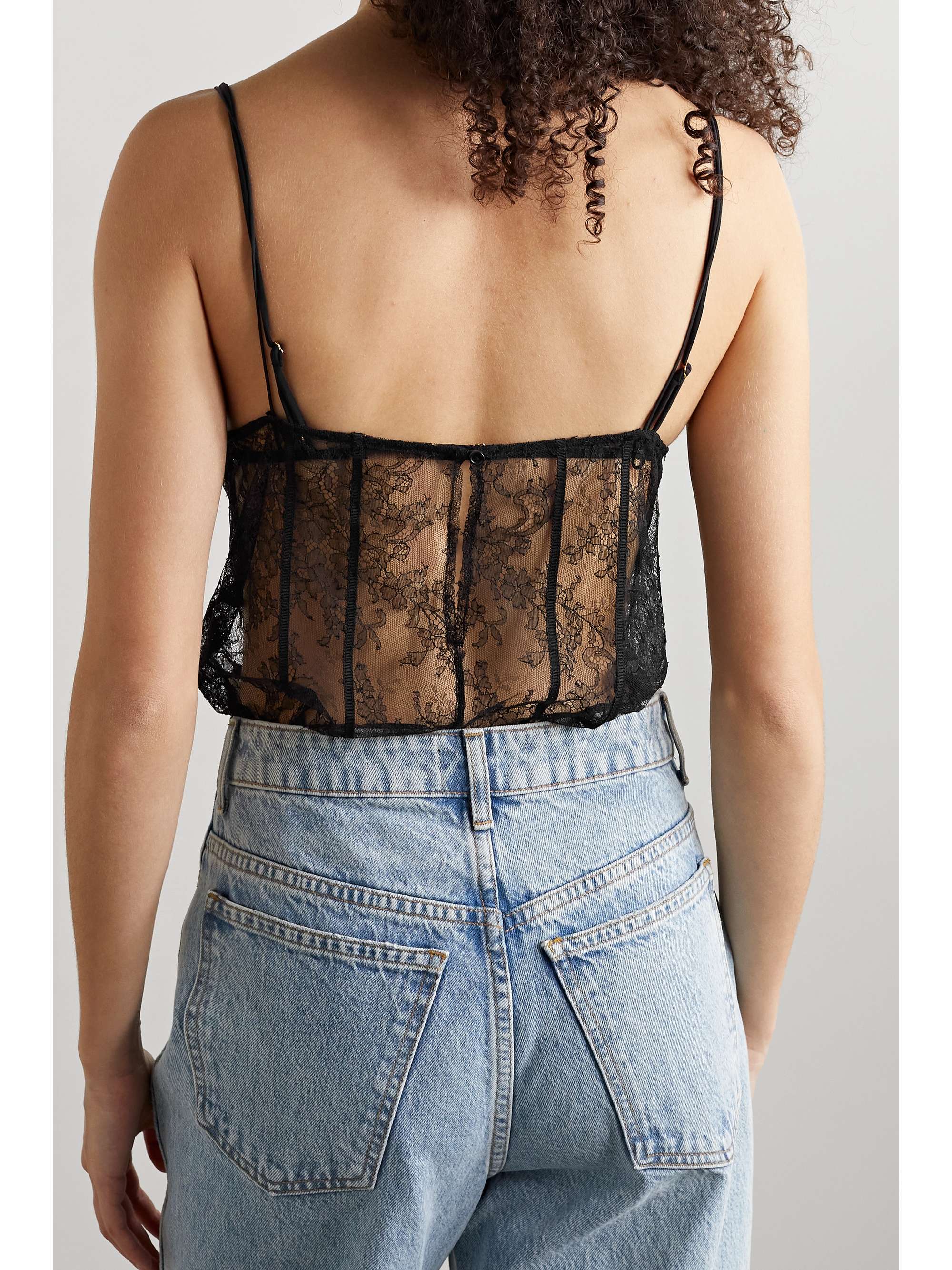 KHAITE Nano Chantilly lace camisole
