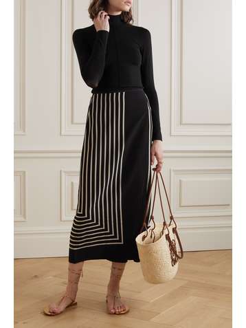 tory burch leather trimmed linen jacket