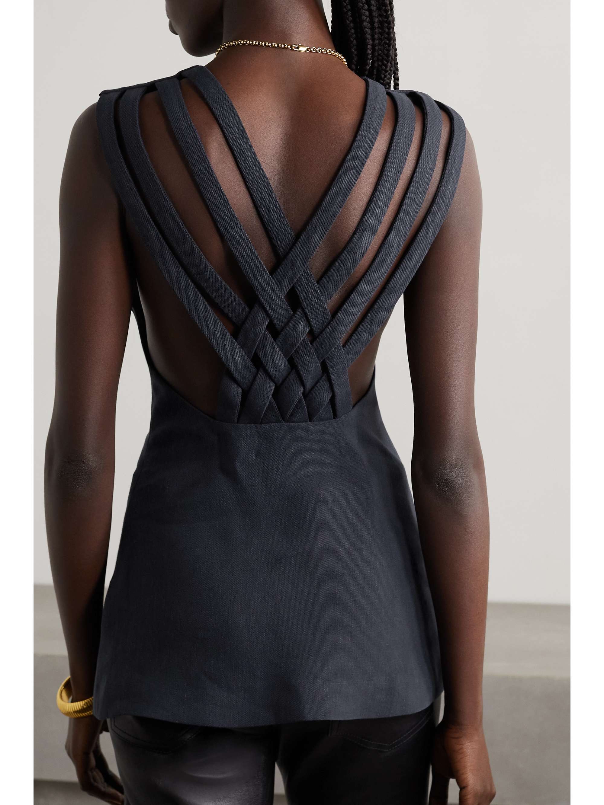 KHAITE Corette woven top