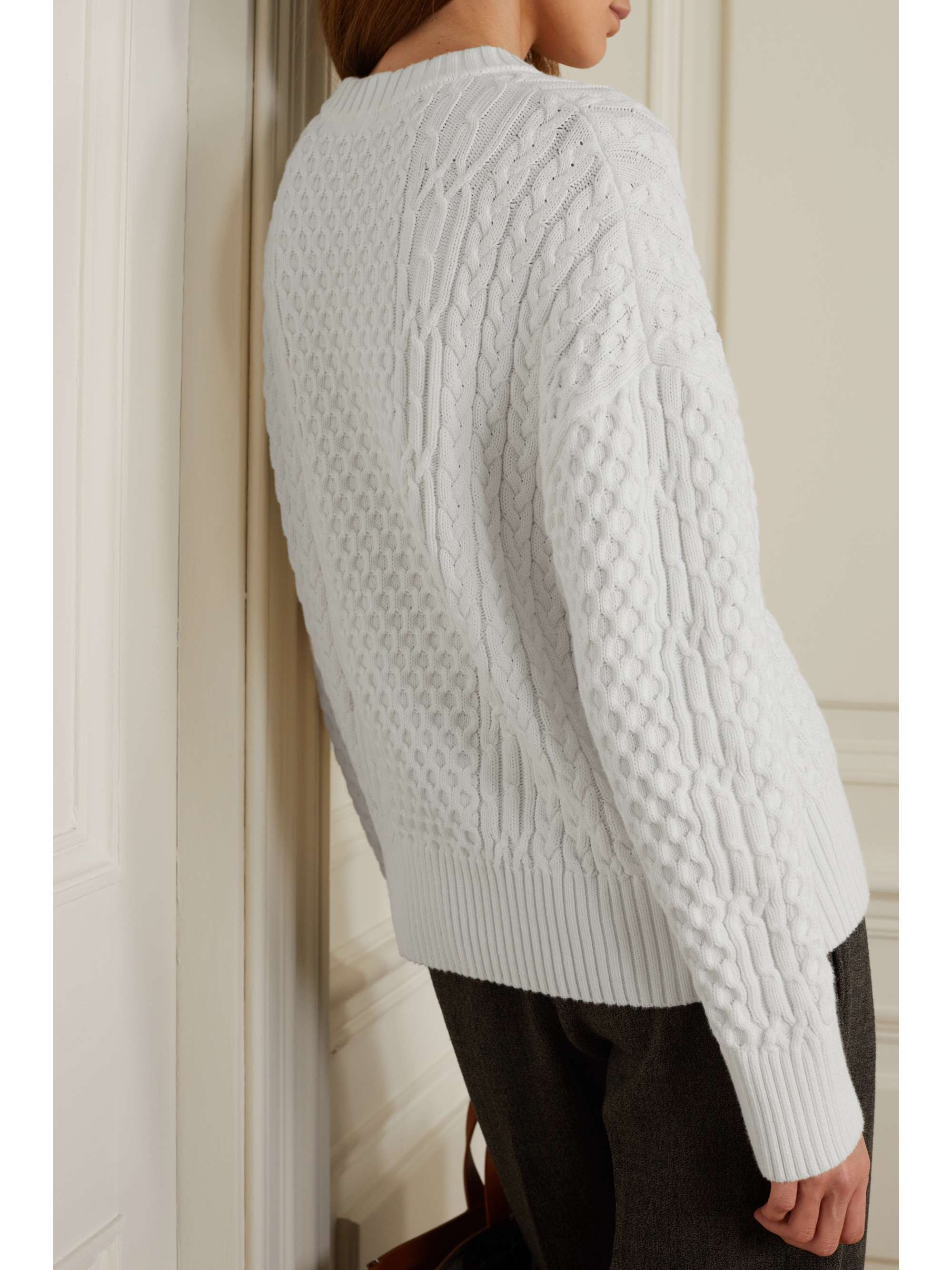 chunky knit cotton sweater