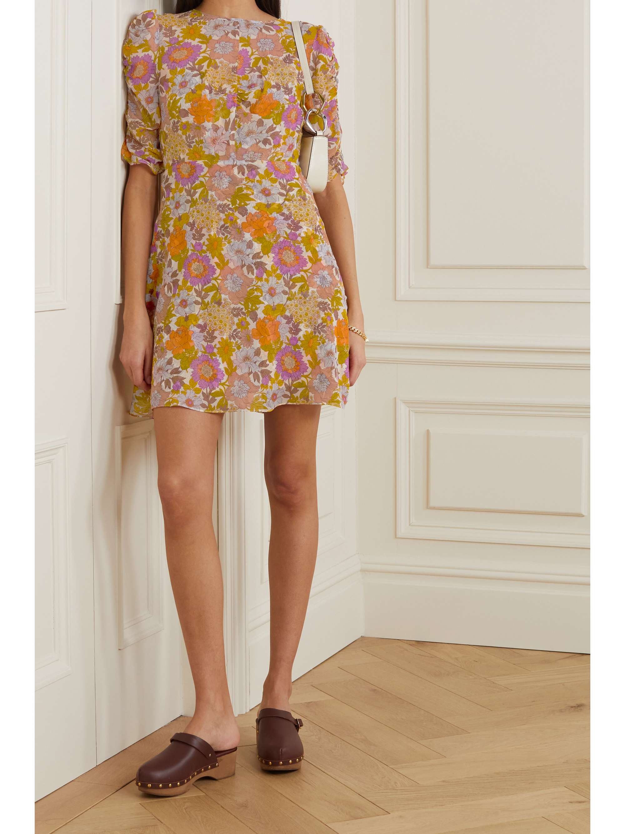 Wymień Główne Reformy Solona I Klejstenesa Orange Solona floral-print silk mini dress | VERONICA BEARD | NET-A-PORTER