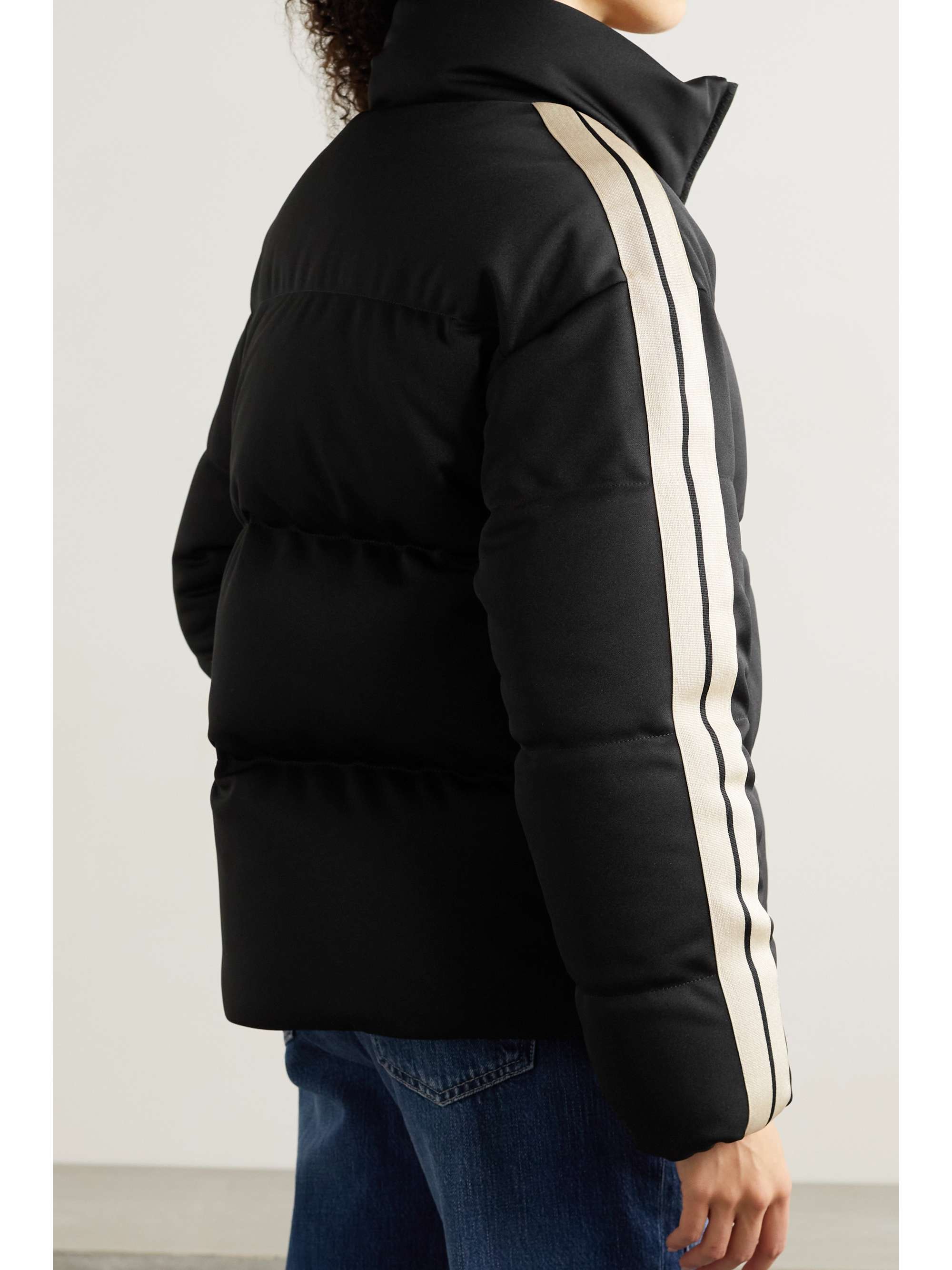 MONCLER GENIUS x Palm Angels “Rodman” 条纹绗缝软壳面料羽绒夹克