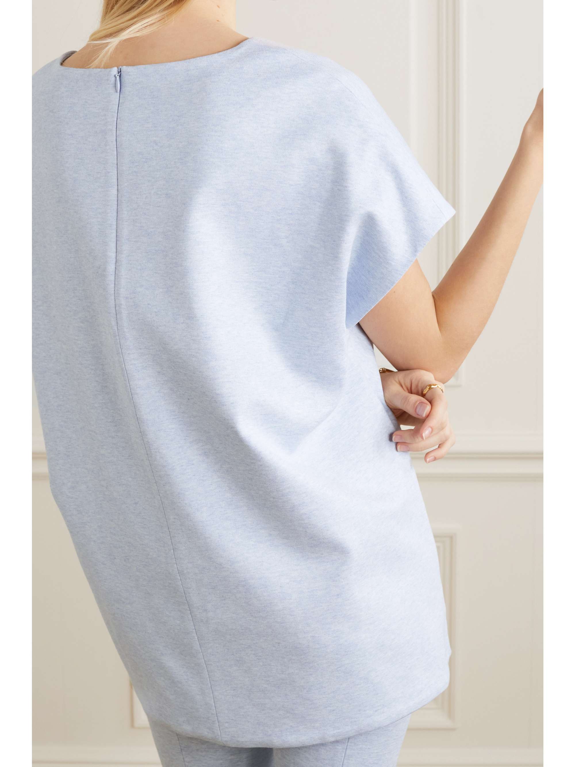 ROSETTA GETTY Crossover mélange jersey top