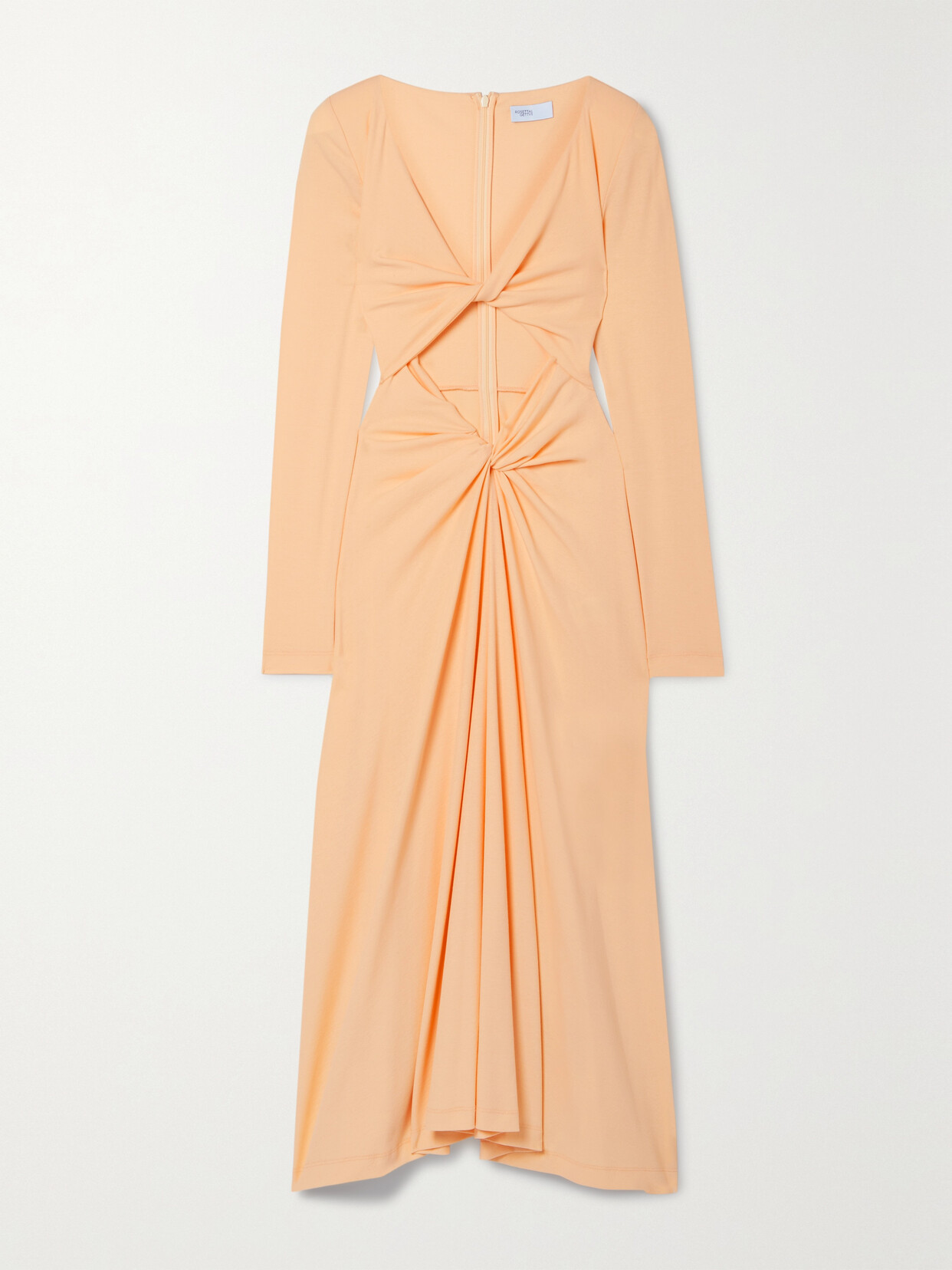Rosetta Getty + Net Sustain Twist-front Cutout Organic Cotton-jersey Dress - Orange