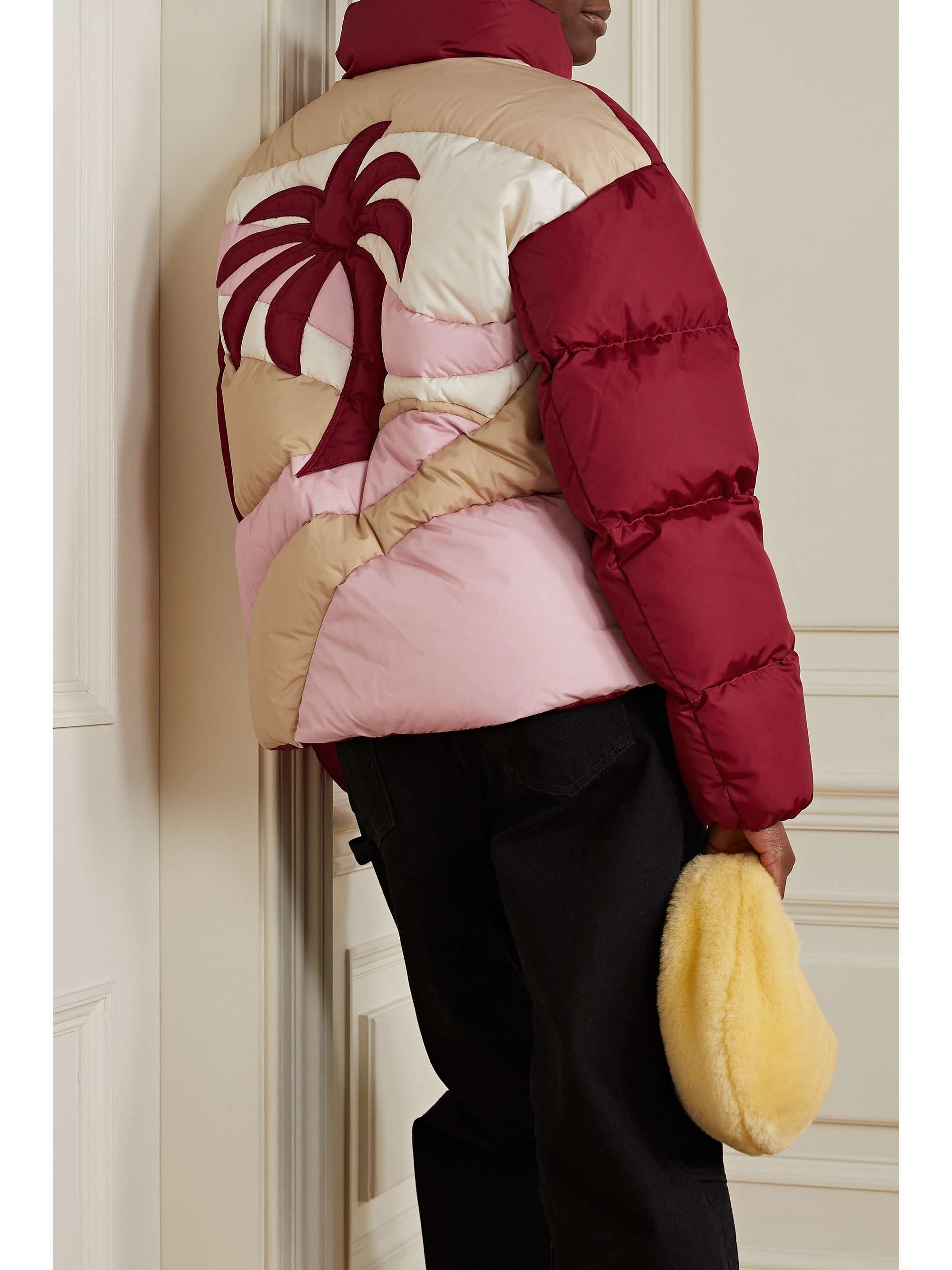 MONCLER GENIUS x 8 Palm Angels 拼色绗缝软壳面料羽绒夹克
